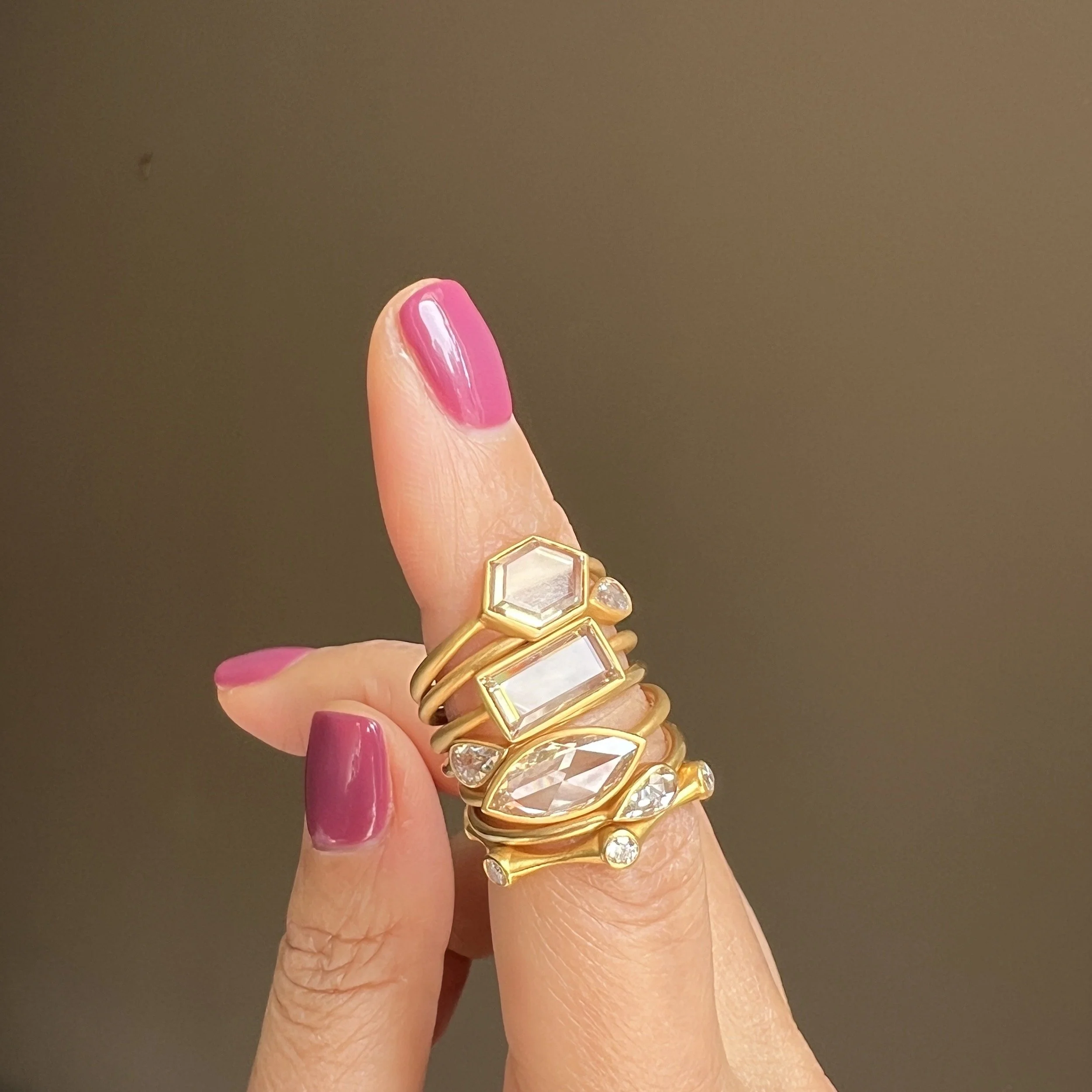 GE(O)METRY Capsule Collection Diamond and Gold Rings