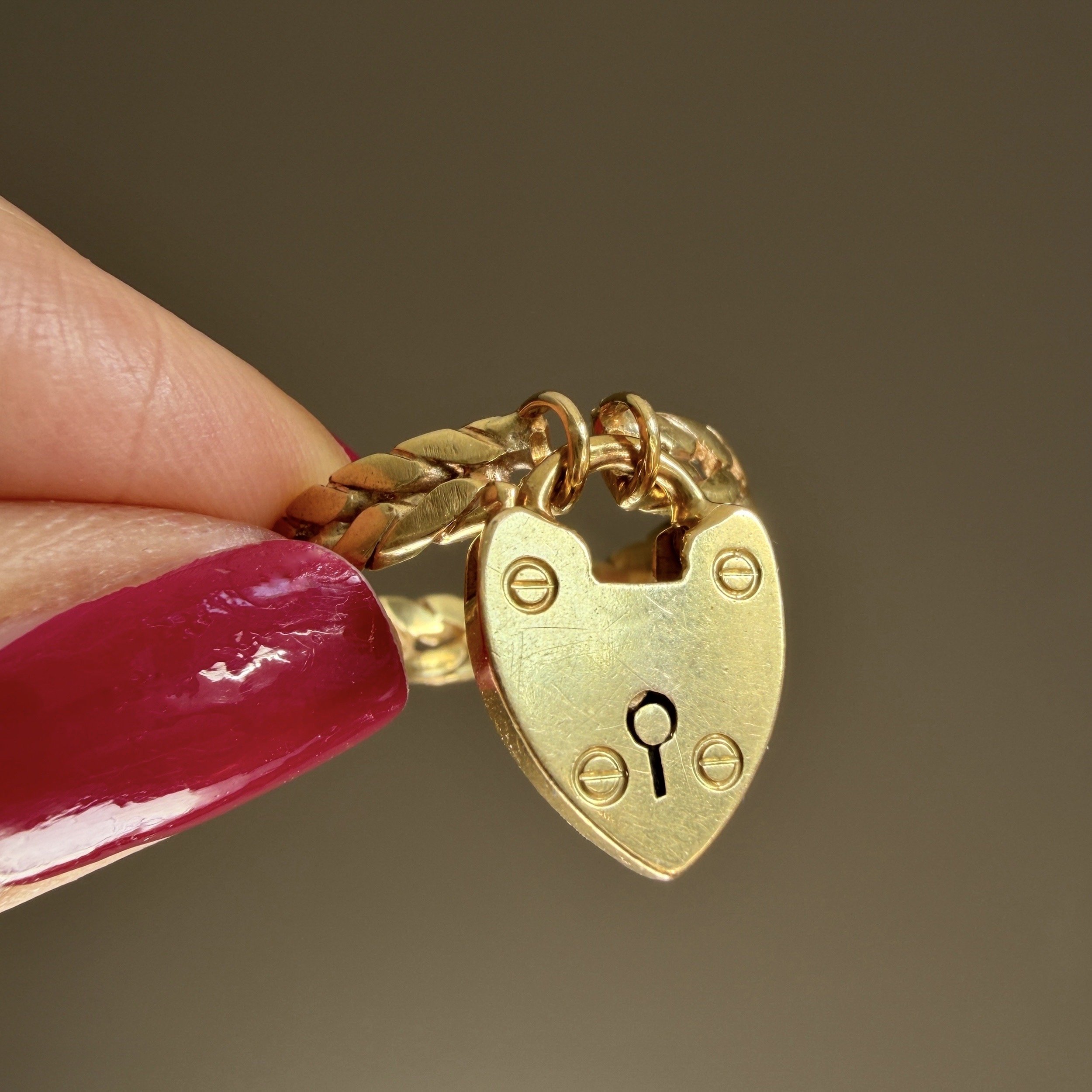 Antique Victorian English Heart Padlock Gold Ring