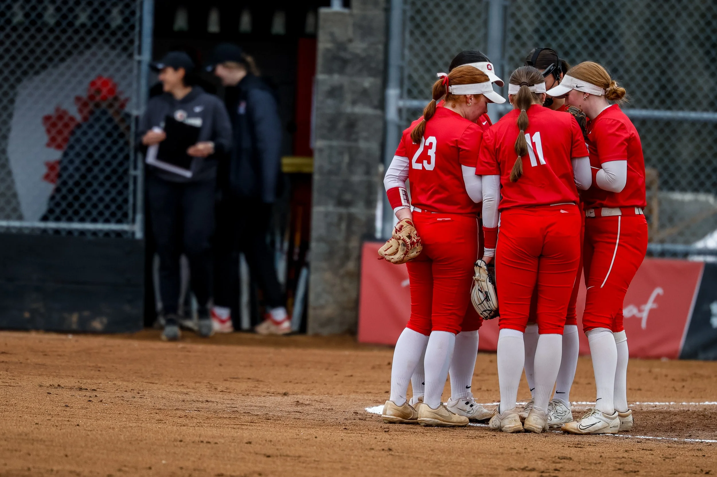 Simon Fraser University vs. Northwest Nazarene University in a GNAC conference regular season softball game.