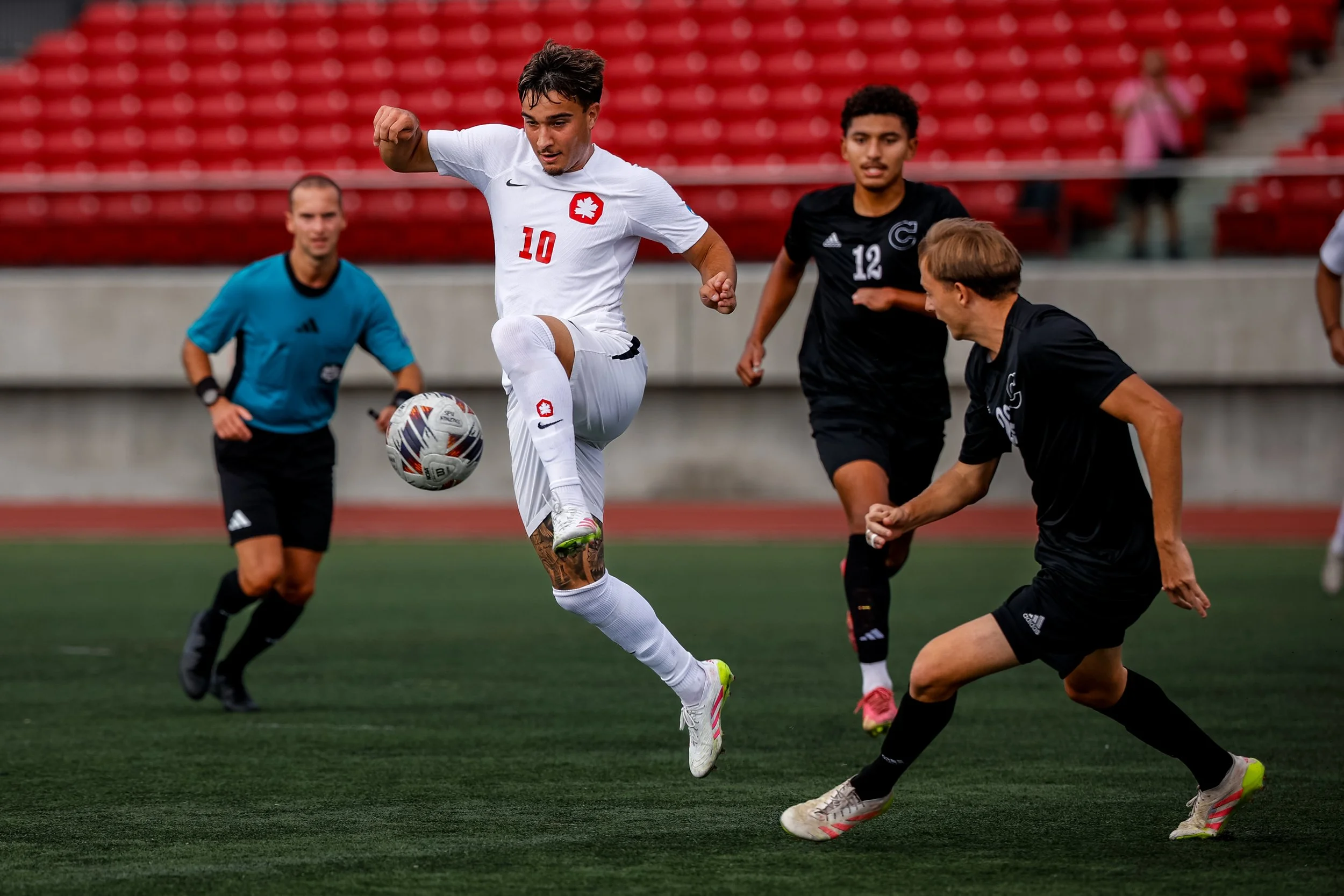 Simon Fraser University vs. Chico State University preseason soccer game.
