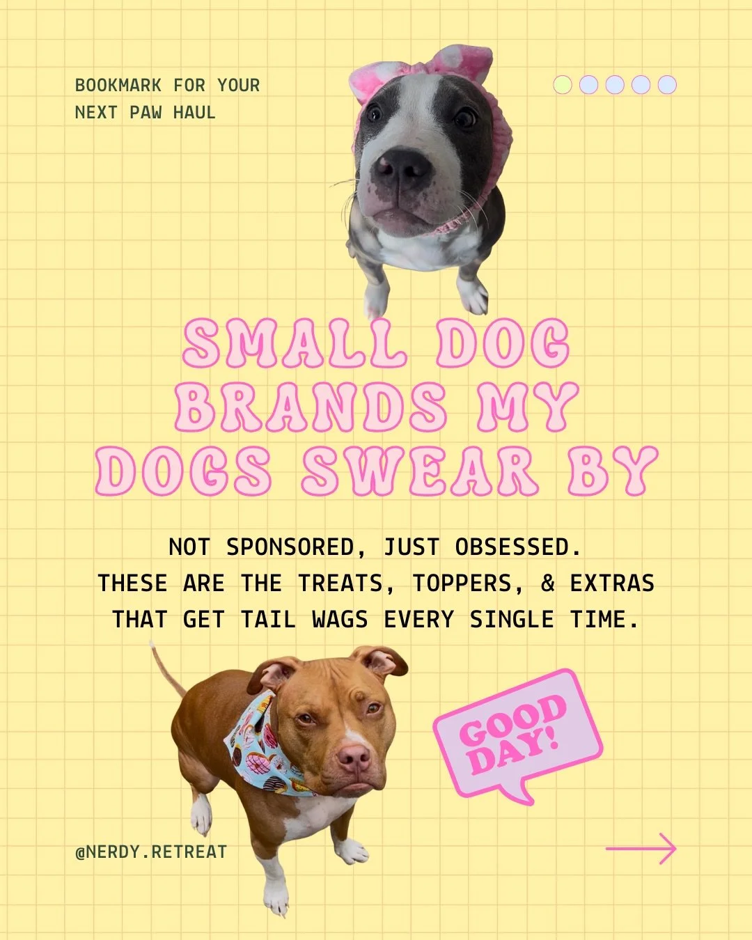 Hot take: Dog parents deserve better.
Better treats. Better toppers. Better everything.

So I dropped a round-up of small dog brands my pups actually go feral for &mdash; no fluff, no filler, just the real-deal faves we&rsquo;ve repurchased again &am