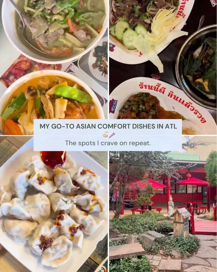 Some foods just do something for your soul.

These are my go-to Asian dishes in Atlanta &mdash; the ones I crave when I want comfort, flavor, &amp; zero disappointment.

Book it or lose it 🍜
... &amp; tell me, what spot should I try next?
&bull;
#At