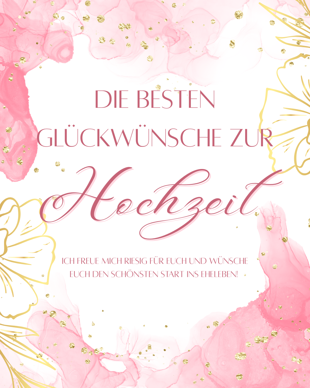 Glückwunsch zur Hochzeit für Whatsapp