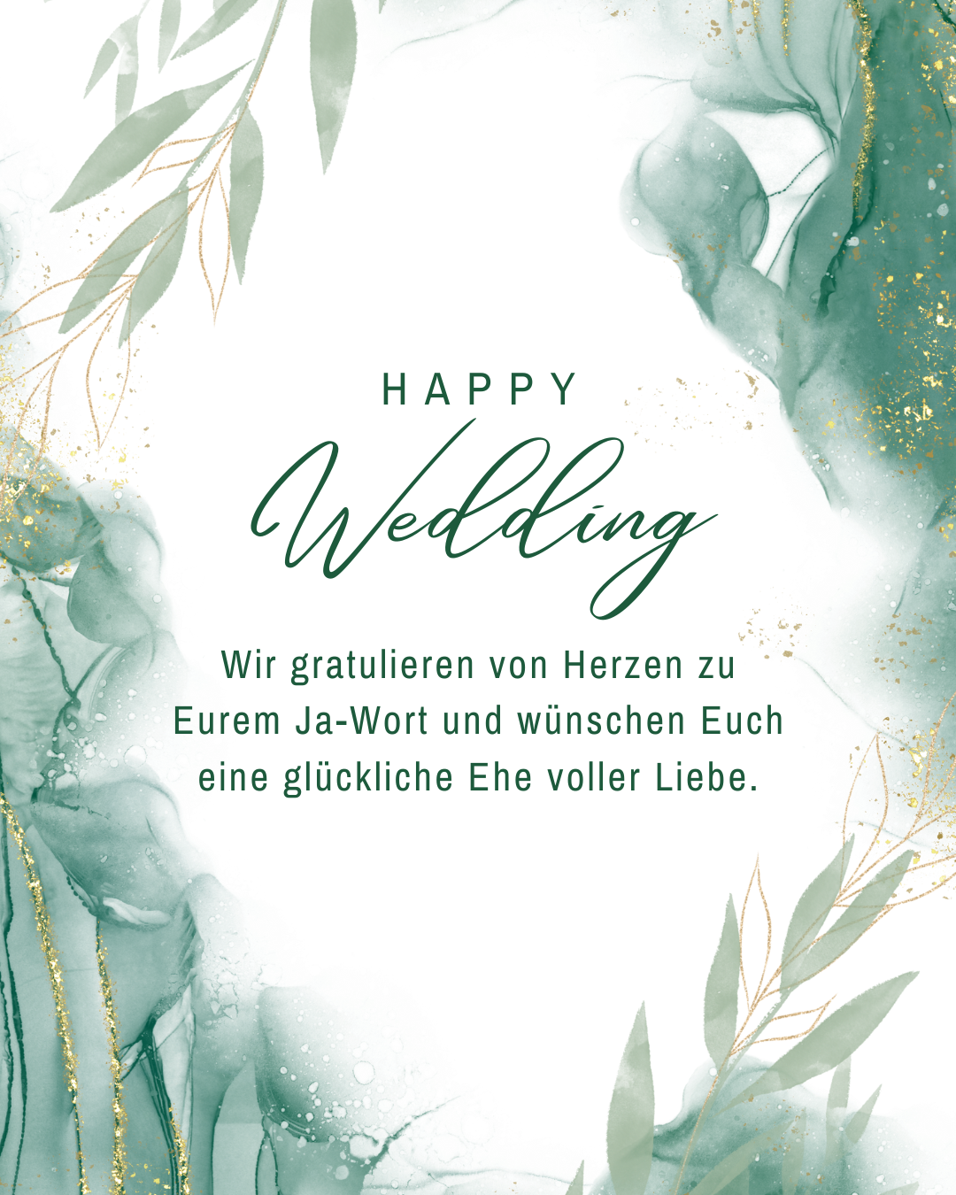 Glückwunsch zur Hochzeit für Whatsapp