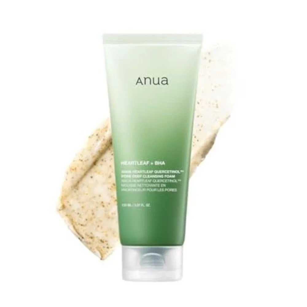 Anua Heartleaf + BHA Pore Deep Cleansing Foam, koreanischer Reiniger für unreine Haut