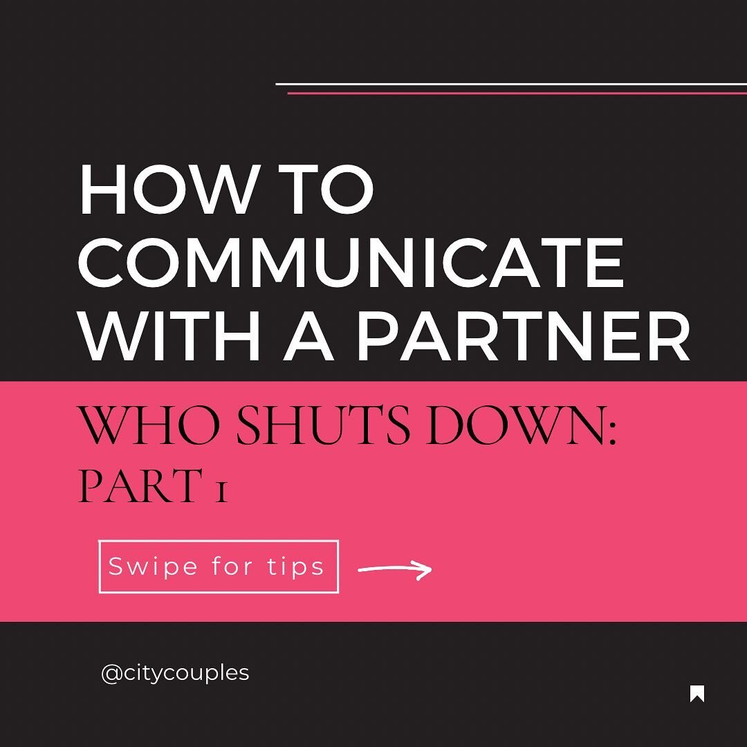 If your partner &ldquo;shuts down&rdquo; during conflict, it is likely that they are overwhelmed by intense emotions, volume, or both. Possibly, they avoid even the prospect of potential conflict.

Your partner may need support (in their own therapy)