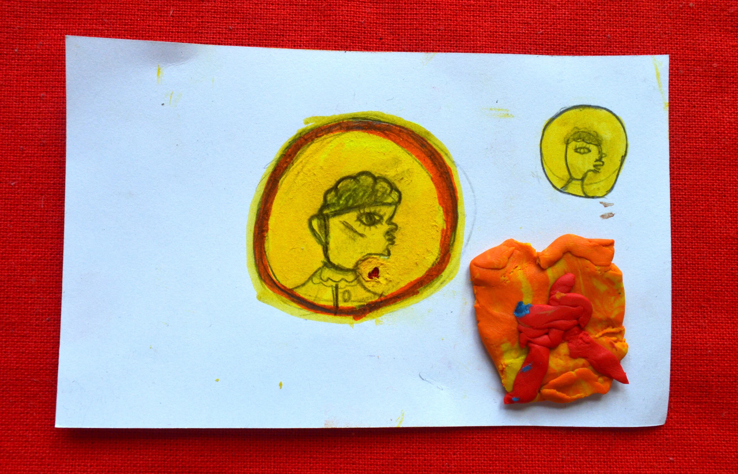 Sculptures made by children from Easter Carmuirs Primary School