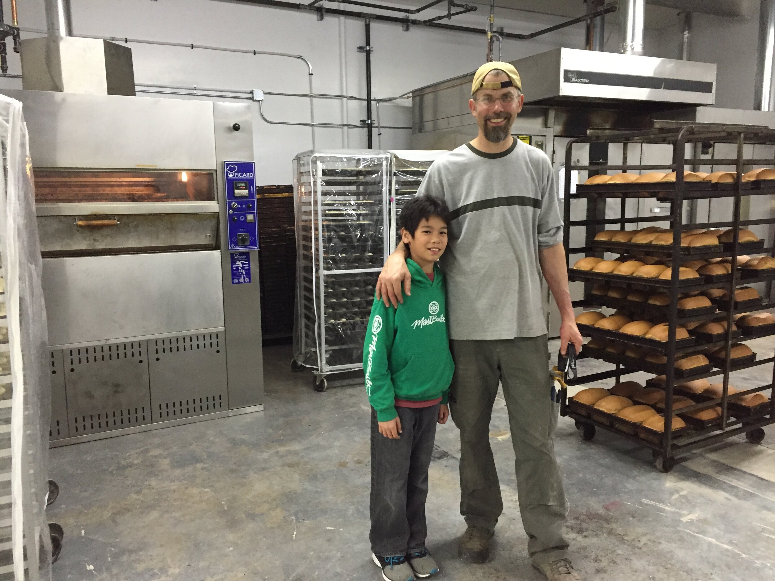 About Us, Dave's story-2017 Kalei and Dave- new oven room.JPG