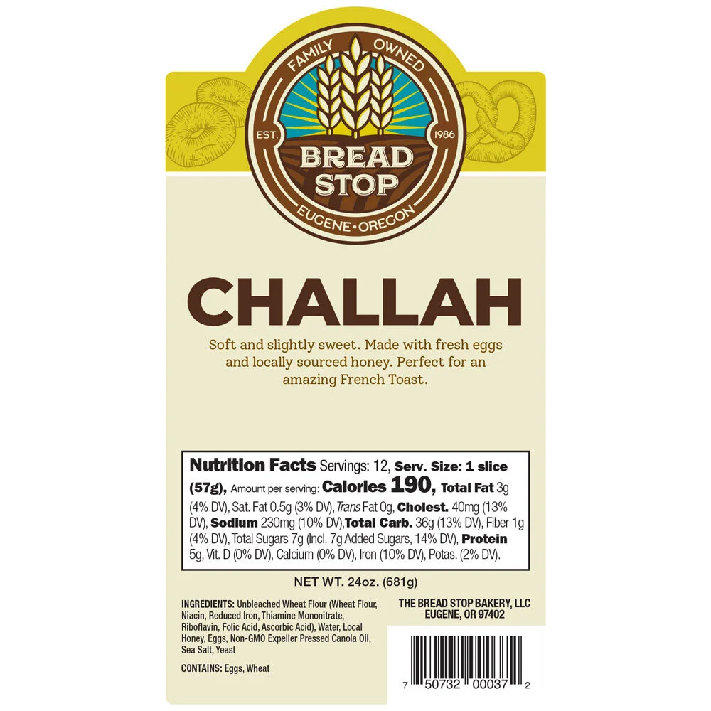 Challah, 24oz — The Bread Stop Bakery