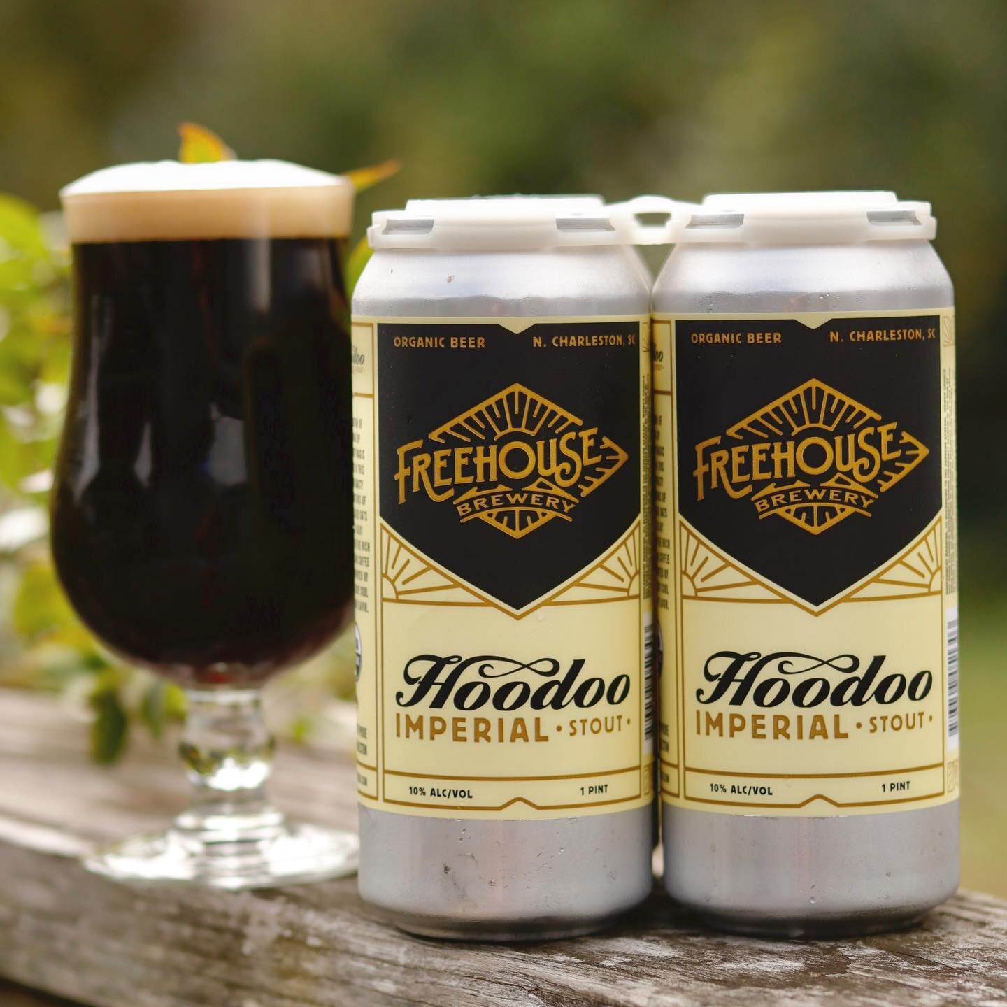 It&rsquo;s a great day for a stout! Stop by the taproom for a pint of our dark and roasty Hoodoo Imperial Stout. 😋 Available on draft and in 4-packs to-go!

#OrganicBeer #TheNaturalChoice #FreehouseBeerCHS #Stout #Hoodoo #ImperialStout #SCBeer #CHSB