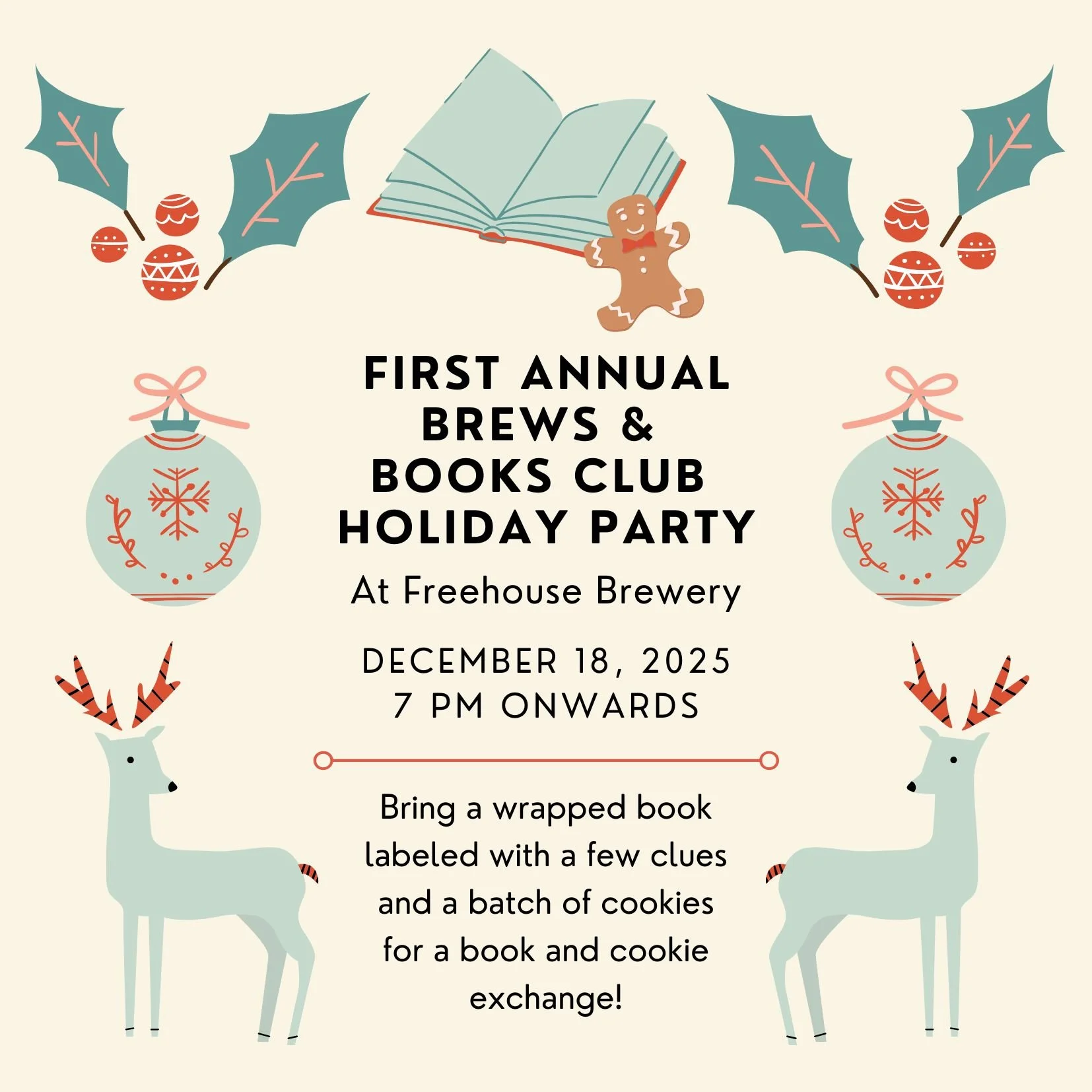 Brews &amp; Books Club Holiday Party