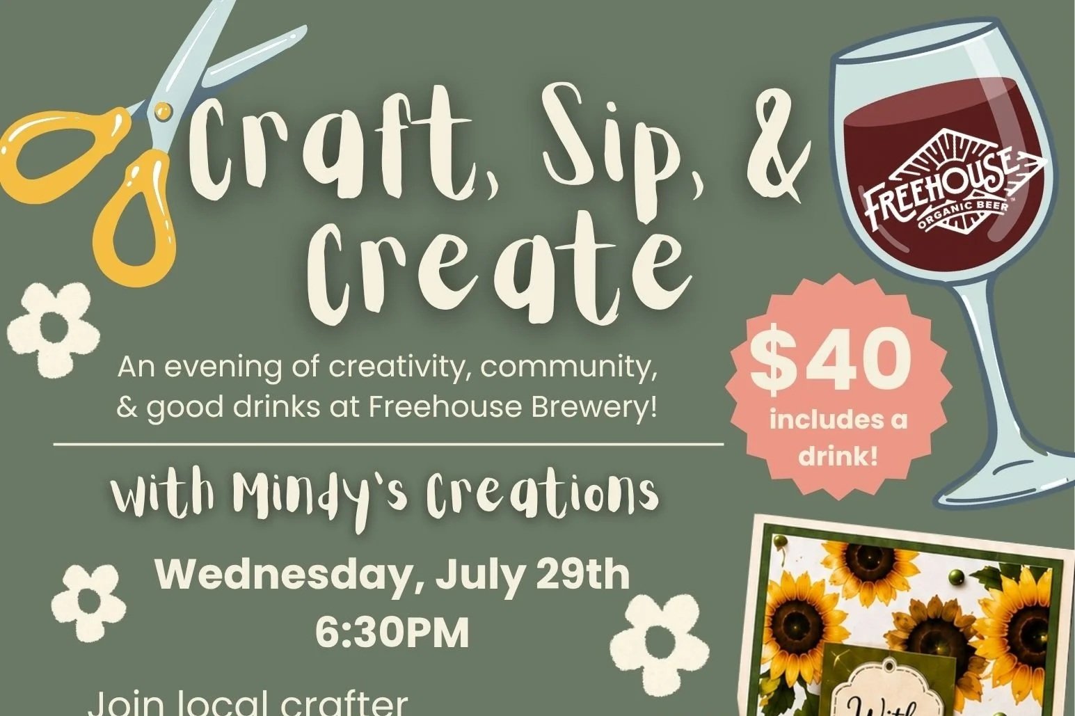 Craft, Sip, &amp; Create with Mindy's Creations