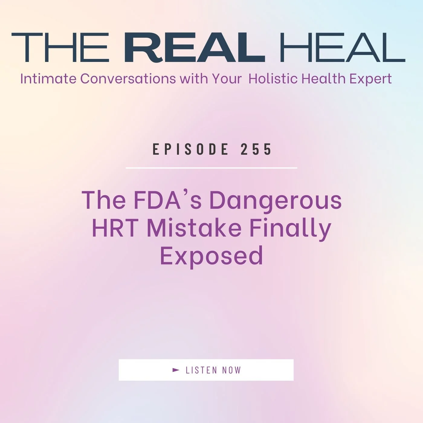 The FDA's Dangerous HRT Mistake Finally Exposed