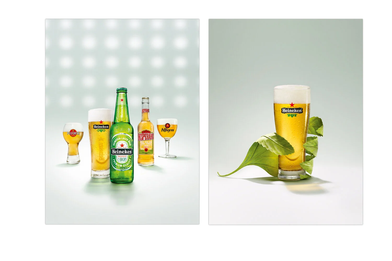 Heineken / Prise de vue conceptuelle pour prise de parole en développement durable et présentation produits