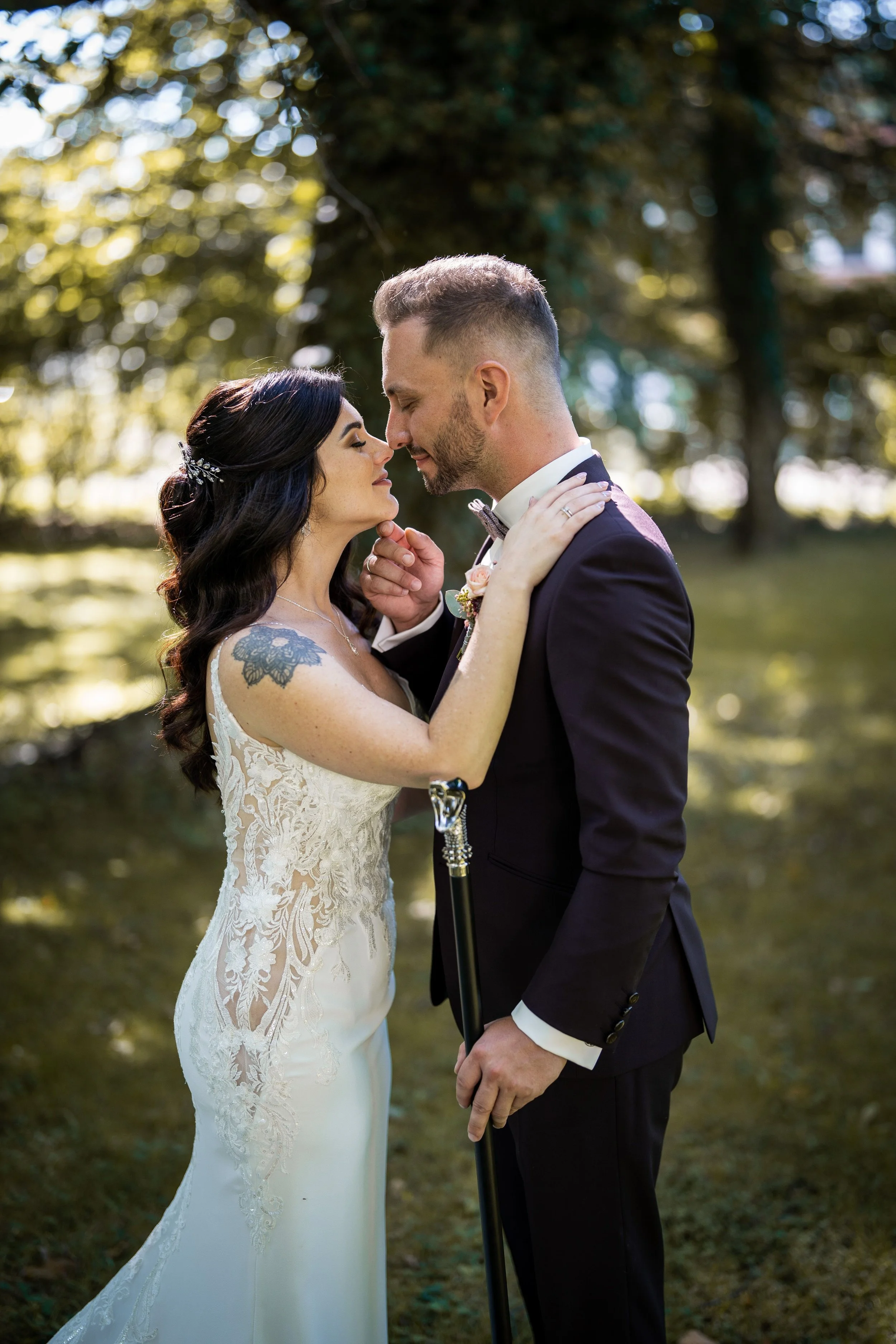 Brautfrisur mit halboffenen Zopf