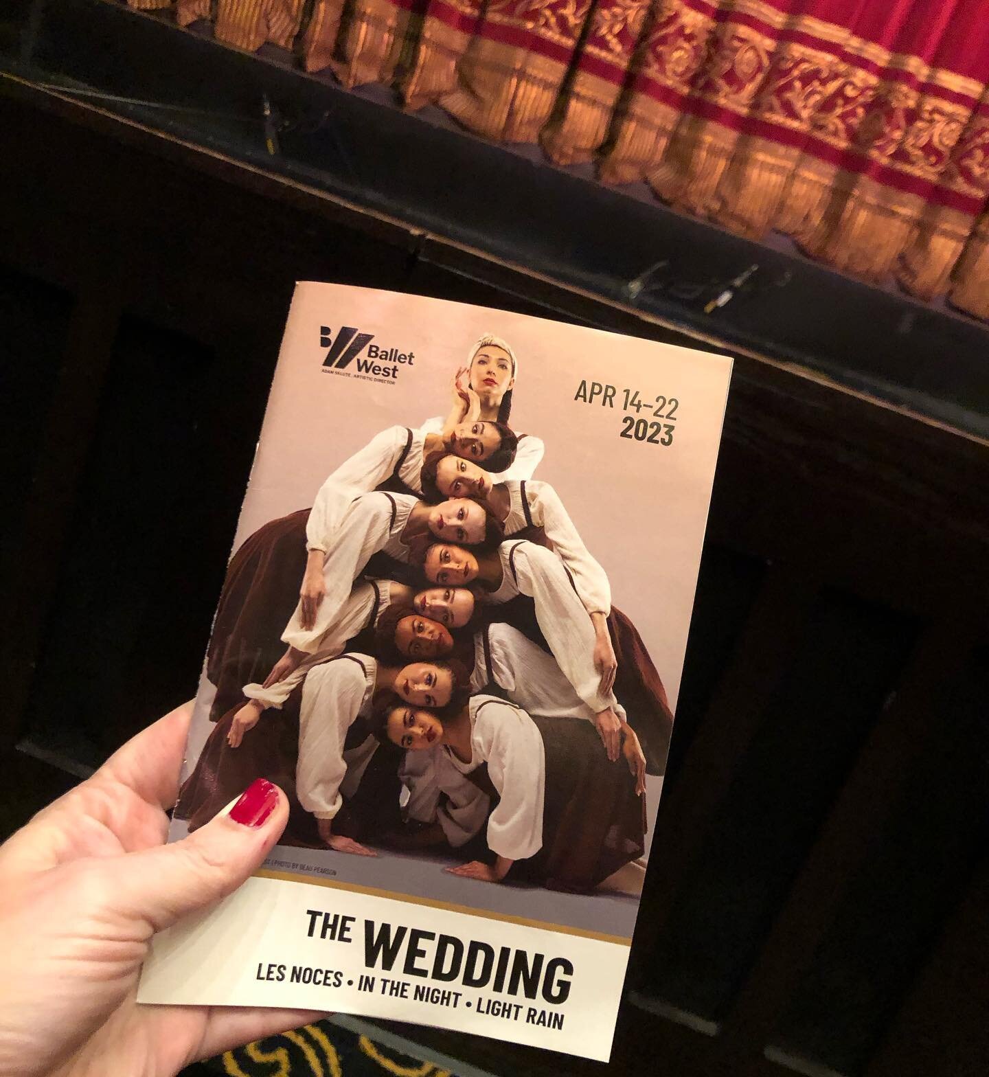 Friday night was Ballet West&rsquo;s opening of The Wedding. These three short pieces were each unique, heartfelt, artistically amazing, inspiring, athletic, and incredible. 

That any artistic company can survive (and thrive!) is no small thing. Bal