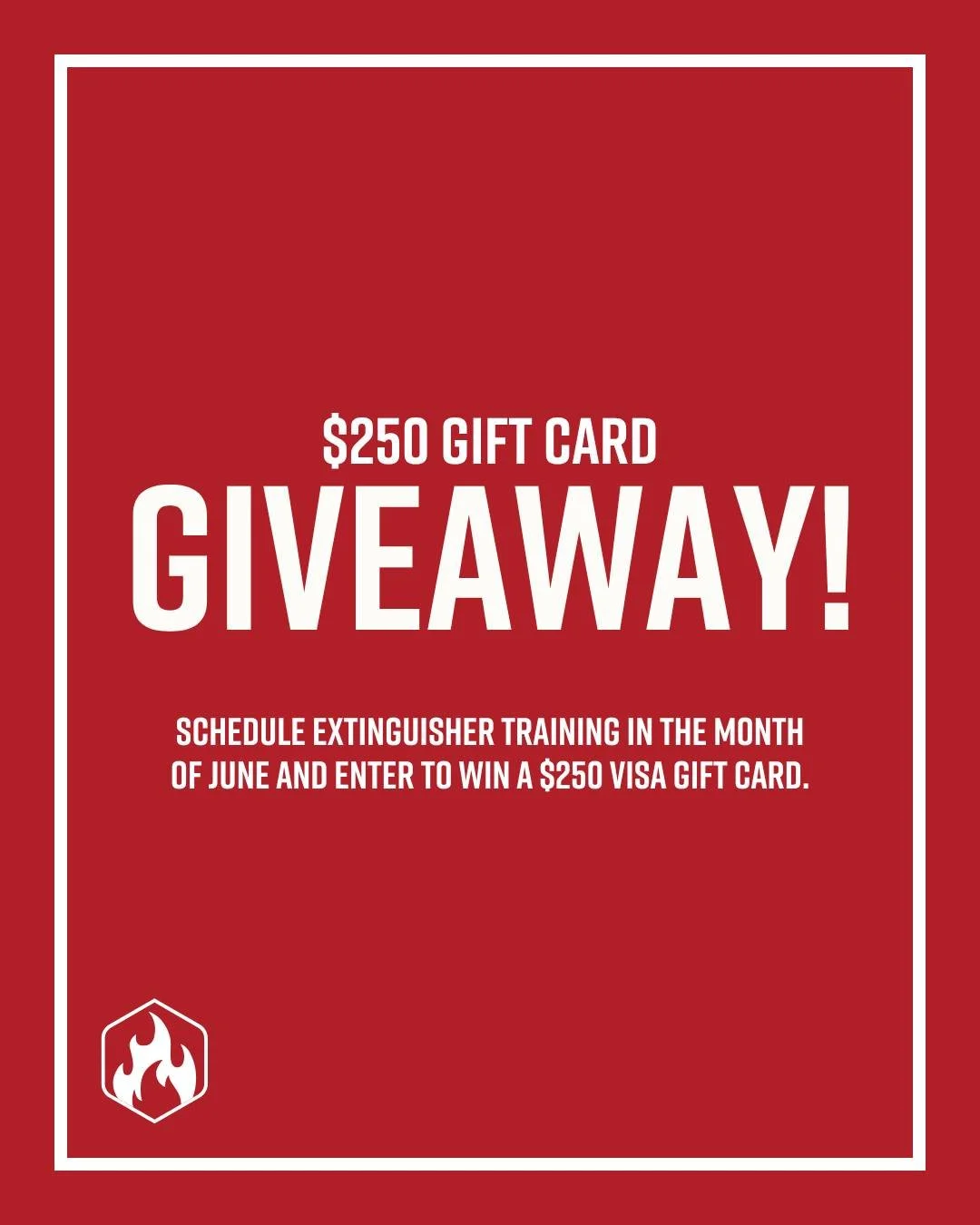 The $250 Gift Card Giveaway is back!

Visit our website or call 803-232-6646 to schedule an extinguisher training and get entered to win!

#NES #NationalExtinguisherService #FireExtinguisherTraining