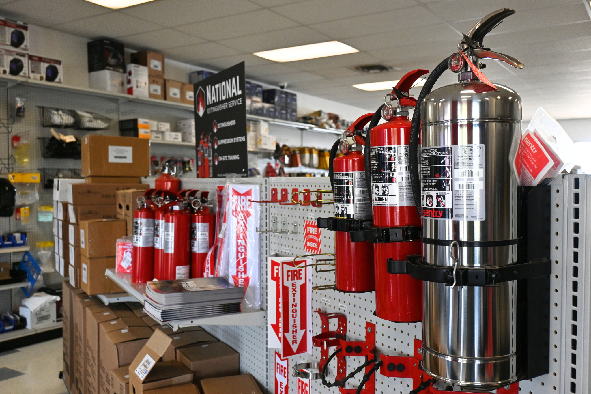 Fire extinguisher equipment in Medford branch
