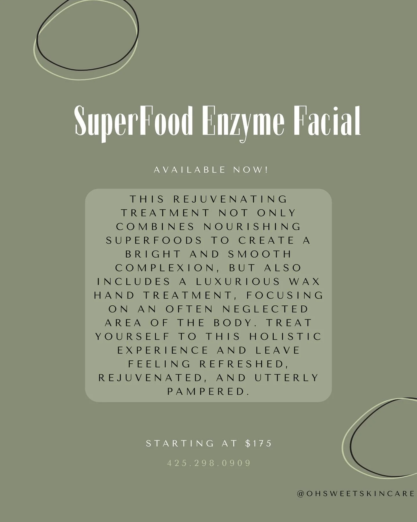 ‼️New facial alert‼️

We are now offering two brand new facials❕

Ask your esthetician about one of these new facials today!☺️

To book a service with us you can call us at425-298-0909 or by clicking the link in our bio!