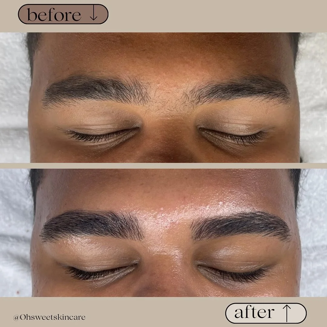 A simple before and after of a male brow maintenance 🫶🏼

We also did a Oh Sweet Signature facial but couldn&rsquo;t resist posting these amazing brows! 🤗

&bull;
&bull;
&bull;
&bull;
&bull;
&bull;
&bull;
&bull;
&bull;
&bull;
&bull;
#esthetician #s