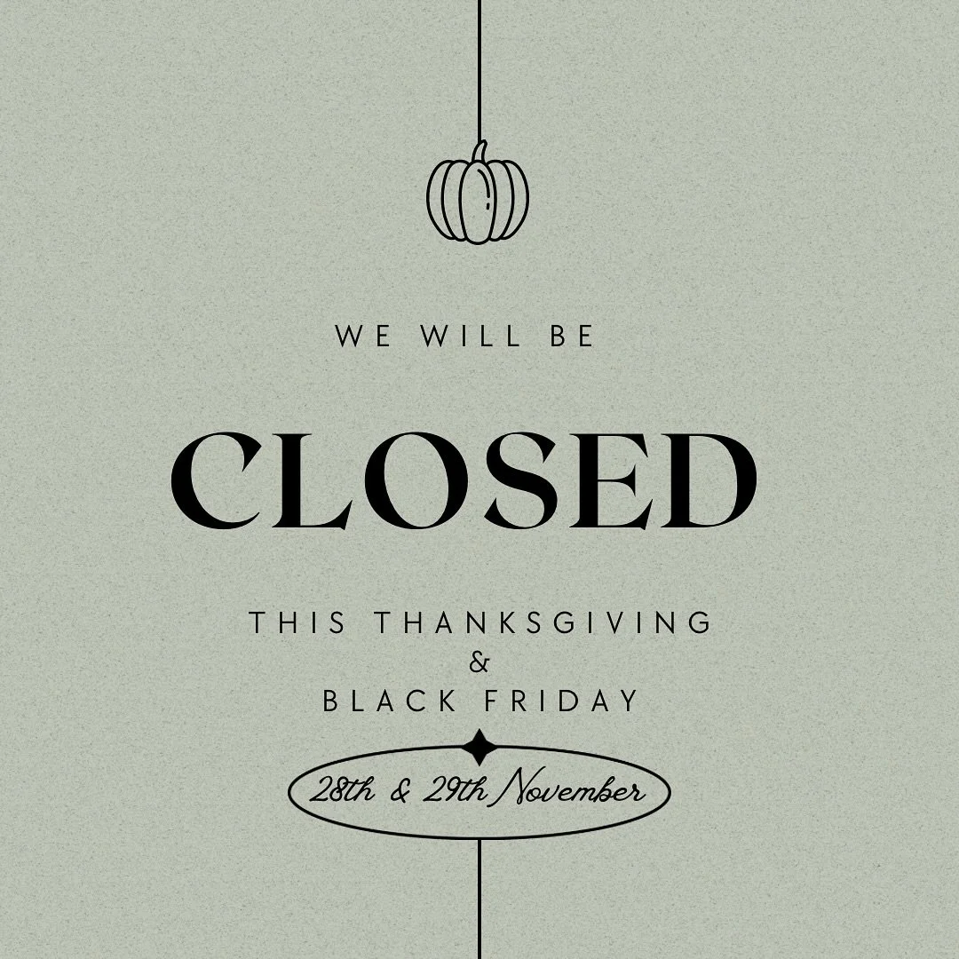 We wanted to wish everyone a happy holiday 🍗🦃 We are so thankful to have all of you as our wonderful clients🩷 Just a friendly reminder that our spa will be closed on Thursday November 28th and Friday November 29th. 

We will be back in spa on Satu