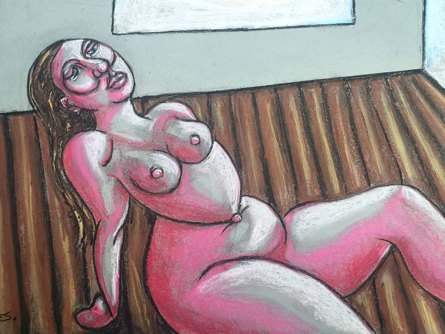 'A Woman Alone'
Part of Isolation series (no.5)
pastel on paper 
2021 

The Isolation series is an expression of the need to still feel beautiful, sexy and confident even in isolation... because if you can't love yourself.....

-
-
-
-
-
-
-
#pandemi