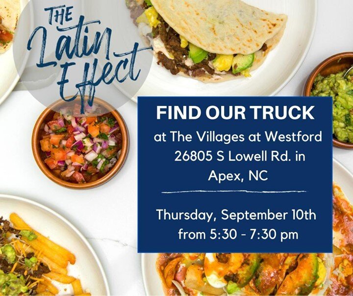 See you all at @villagesatwestford tomorrow night! We'll be there from 5:30 - 7:30pm. 😄⠀
. ⠀
.⠀
.⠀
#TheLatinEffect #NCFoodTrucks #HonduranCuisine #RaleighFoodies #AuthenticHonduran #Trifoodies #EatLocalNC #RaleighFoodTrucks #ElEfectivoLatino #ApexNC