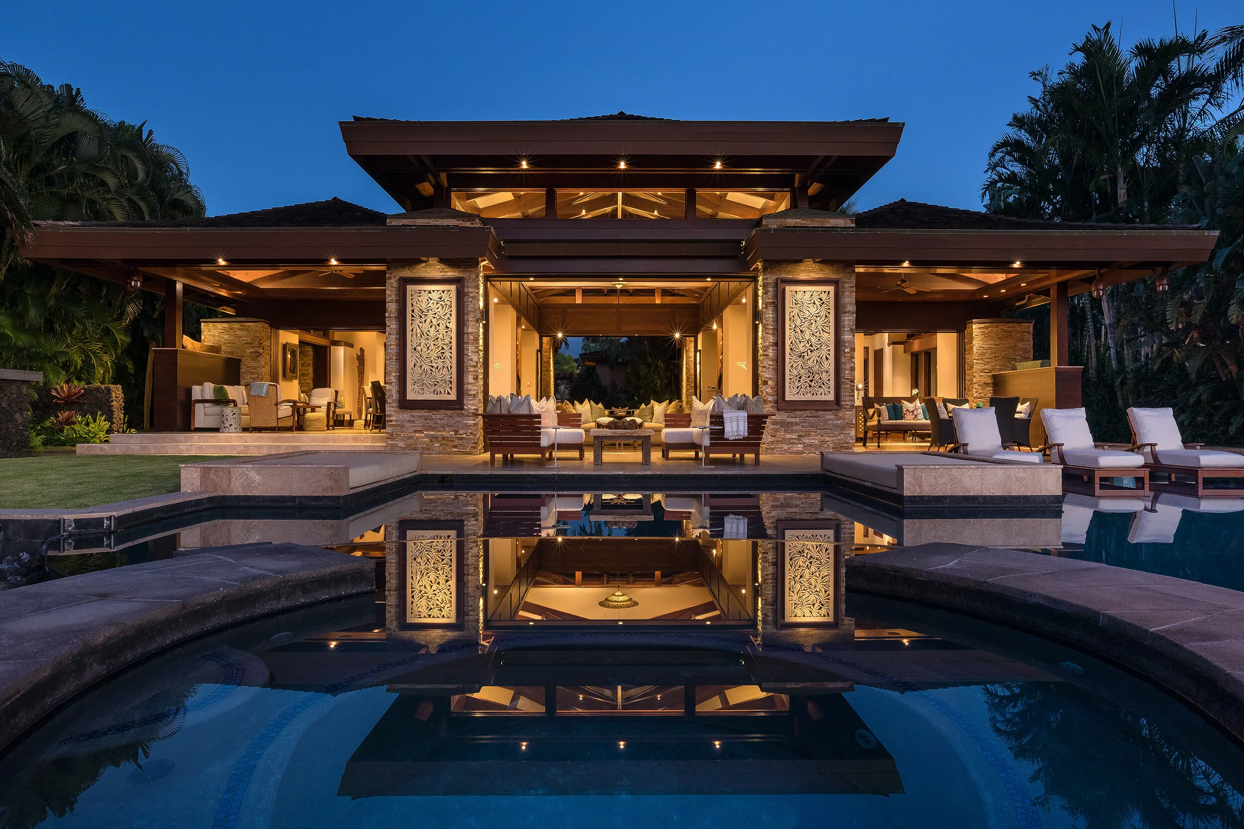Designed by William S. Long and Associates, this custom home offers effortless indoor / outdoor living.