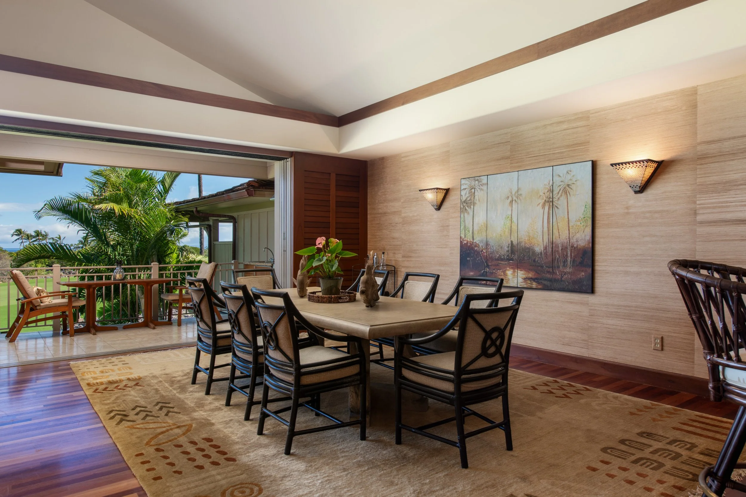 The large dining area provides plenty of space for daily meals and special events.