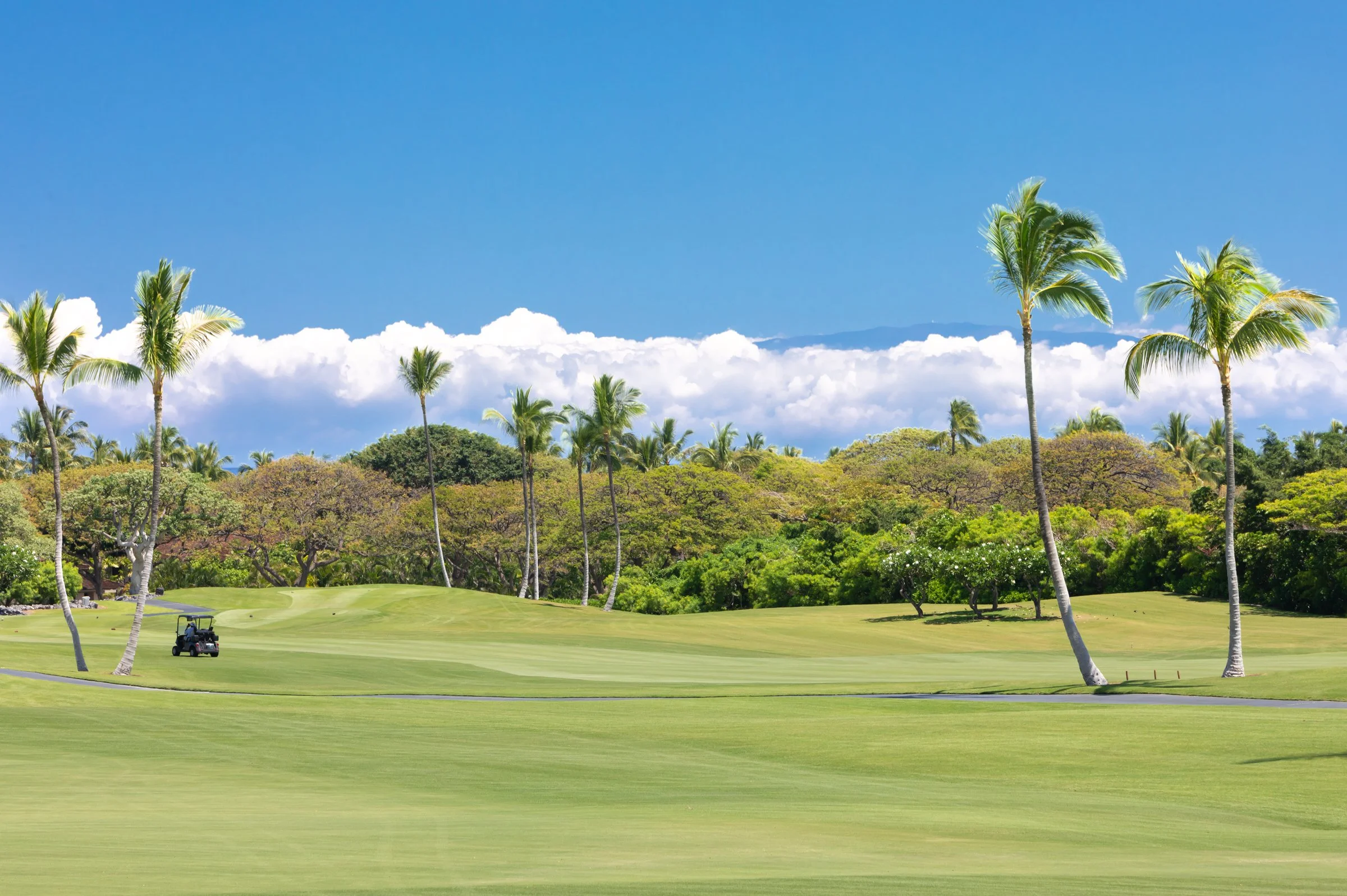Enjoy Maui views from the comfort of your private lanai looking across to the first fairway of the Hualālai Golf Course.