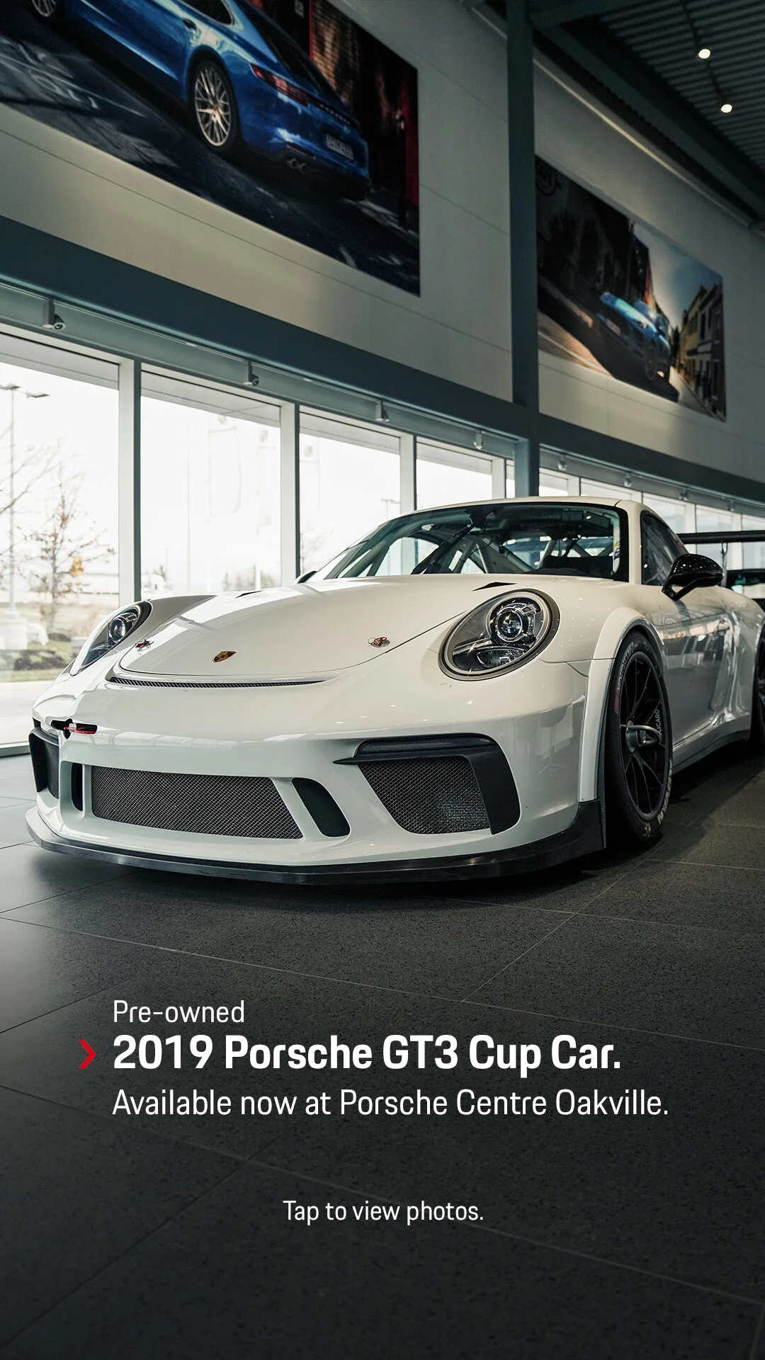 Graphic design of an instagram story/post to promote a special model at the Porsche Centre Oakville dealership.