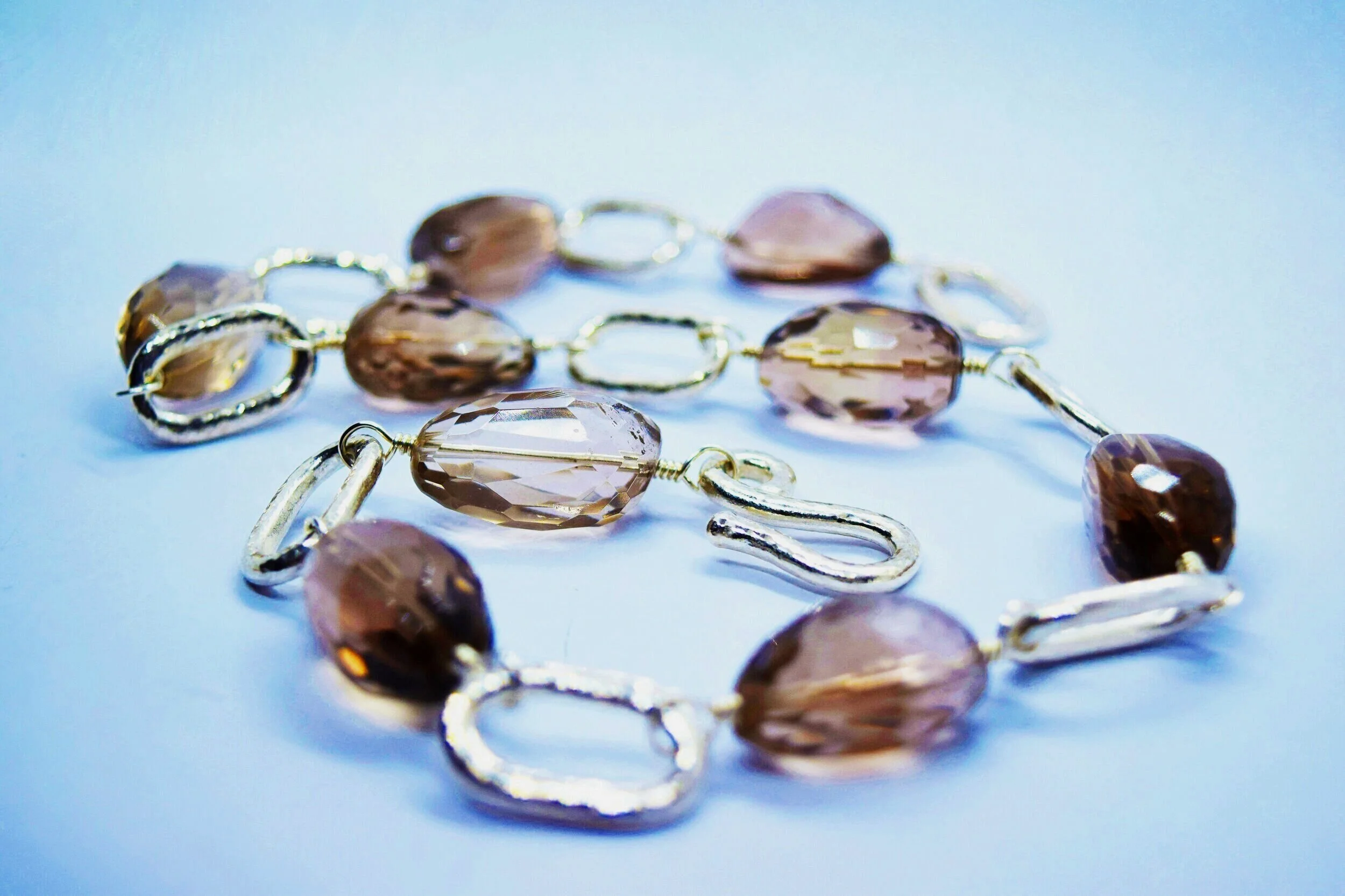 Smoky Quartz Sterling Necklace