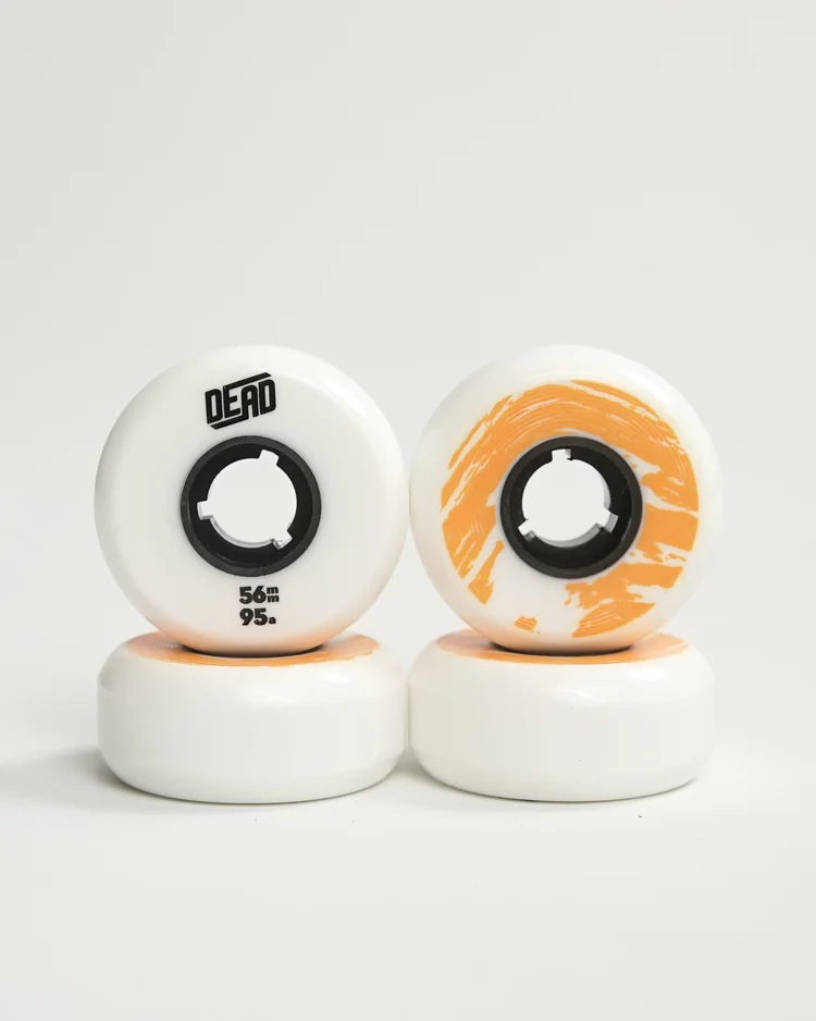 TEAM - 56mm/95a - white/orange - set of 4