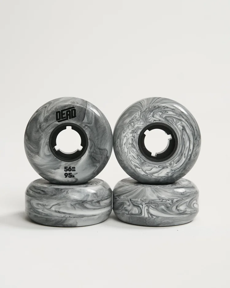 TEAM - 56mm/95a - grey marbled - set of 4