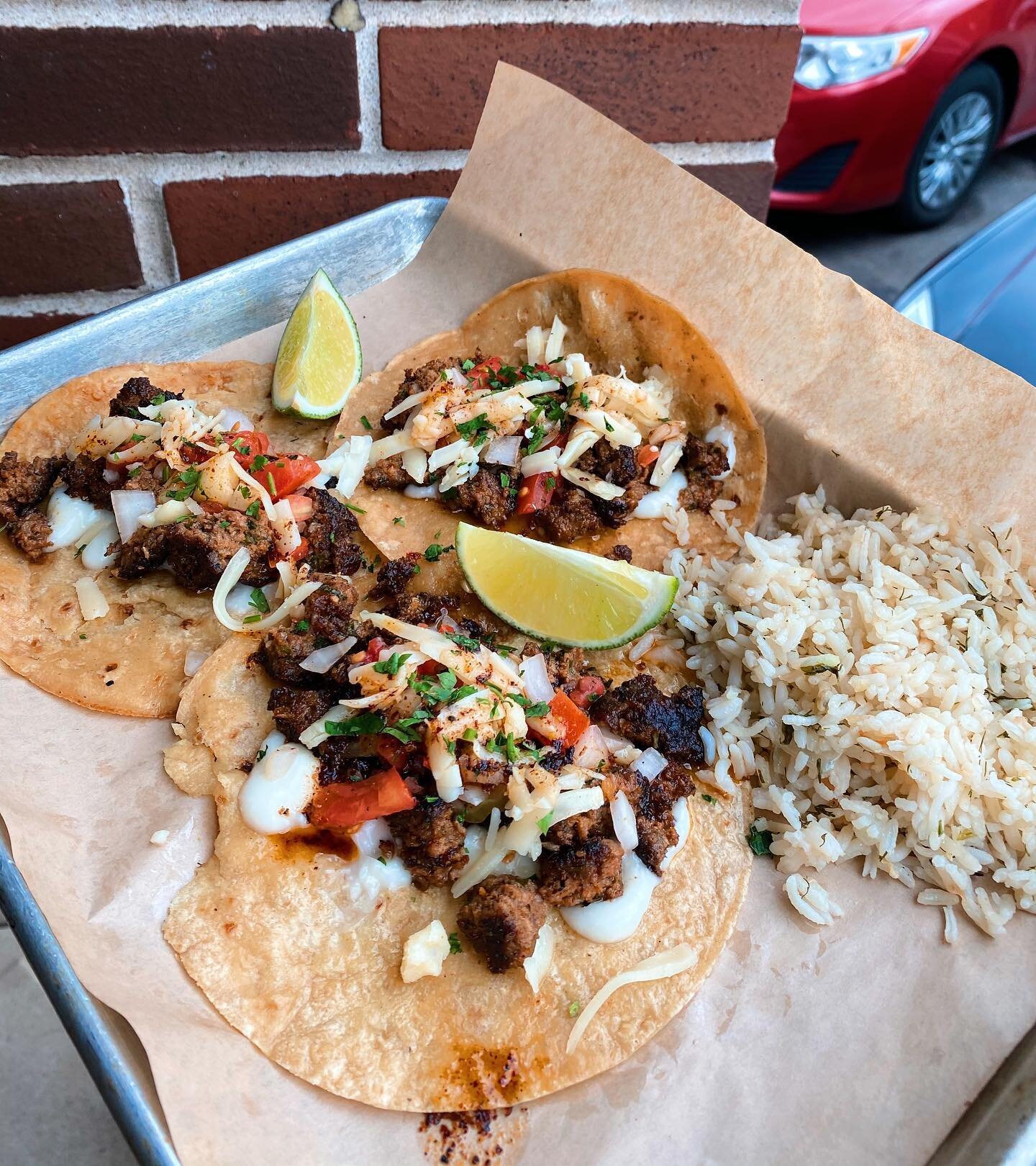 Taco Tuesday Week 3 is comin&rsquo; up people!

We&rsquo;re bringin&rsquo; that MIDEAST FLAIR 🔥 with this one.

Fresh Lamb Kebob hot off a wide iron skewer 🔥🔥🔥

Topped with whipped garlic sauce, nutty chili salsa, cheddar cheese &amp; more 💥

TU