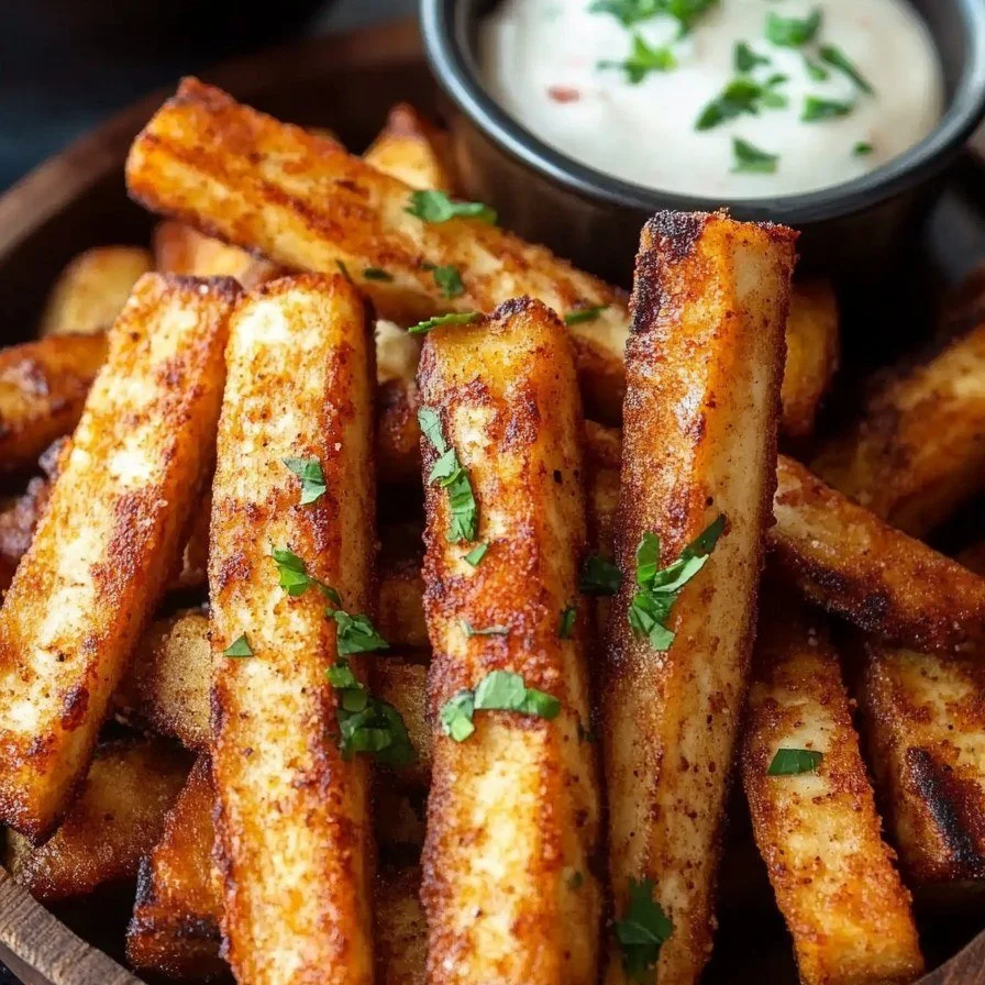 Tired of the same old tofu dishes? Today, we're showing you how to make super simple and delicious &quot;Fried Tofu Fries&quot;! They're crispy on the outside and soft on the inside &ndash; you won't be able to stop at just one! 🍟

Ingredients:
1 pa