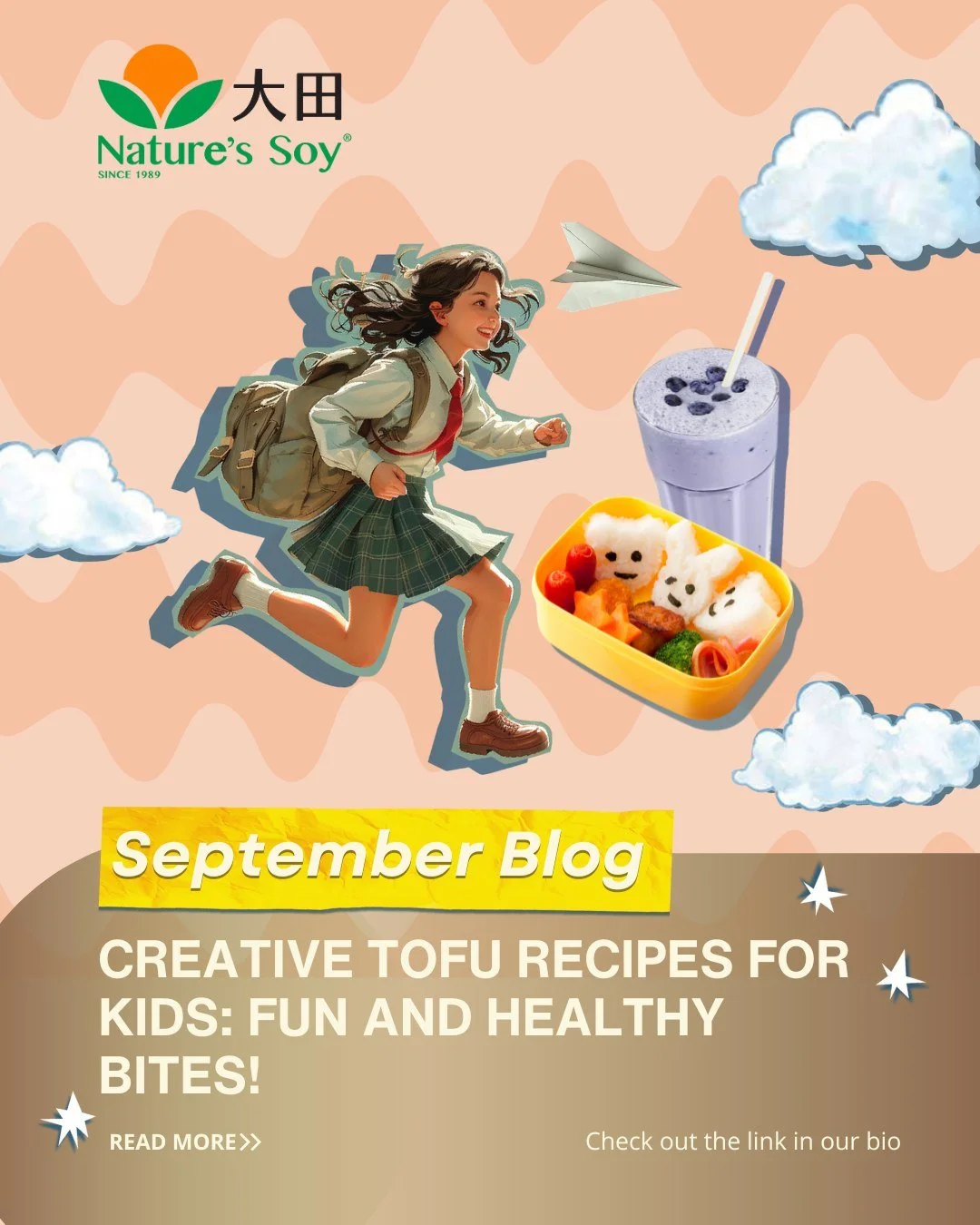 Check out our latest Soyful Living post for easy and fun recipes that even the pickiest eaters will love! ❤ Link in bio! 

#naturessoy #SoyfulLiving #KidsRecipes #TofuRecipes #FunFood #PlantBasedKids #Tofu #SeptemberBlog