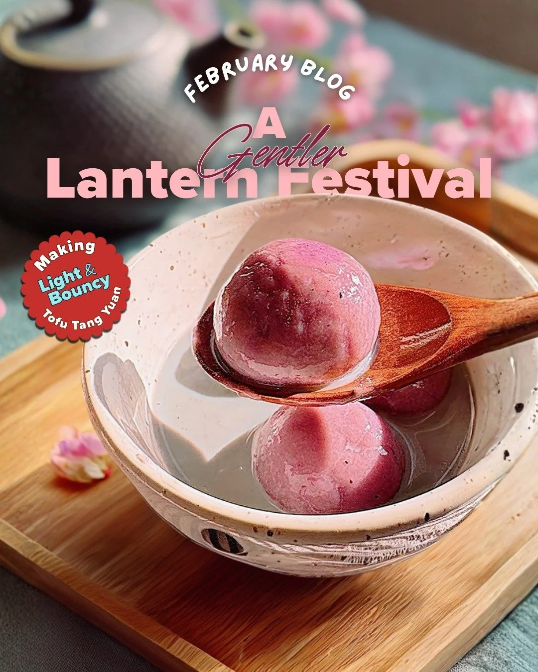 How to make Tang Yuan that is crack-free, lighter, and bouncier? 
The secret is in the science!

What&rsquo;s inside:
✨The Tofu Hack: For a lighter, better balance. 
✨The Tangzhong Method: No more cracks in your dough! 
✨The Cold Water Trick: For the