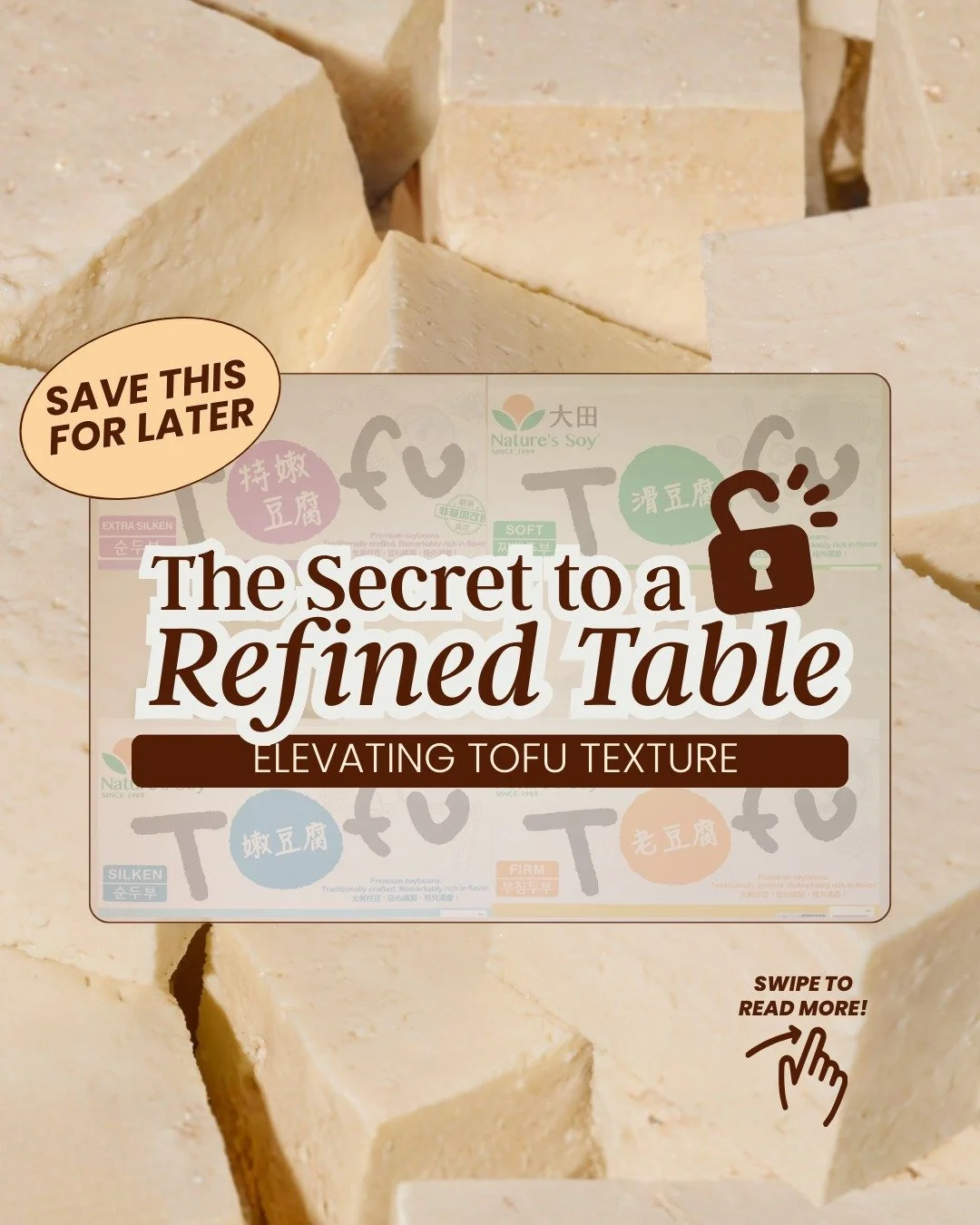 📌 Elevating Tofu Texture: 3 Professional Techniques (Save This! 📌)
 Keep Simple Soy, Pure Joy lifestyle begins with mastering the finer details of every ingredient.

#NaturesSoy #naturessoytofu  #TofuFacts #CookingHacks #PlantBased