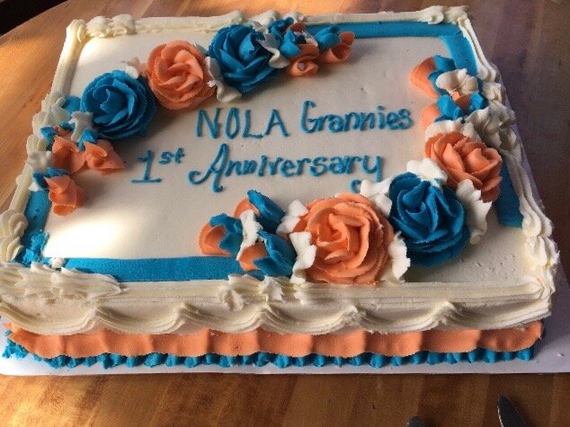 NOLA Grannies Year 1 anniversay cake.jpeg