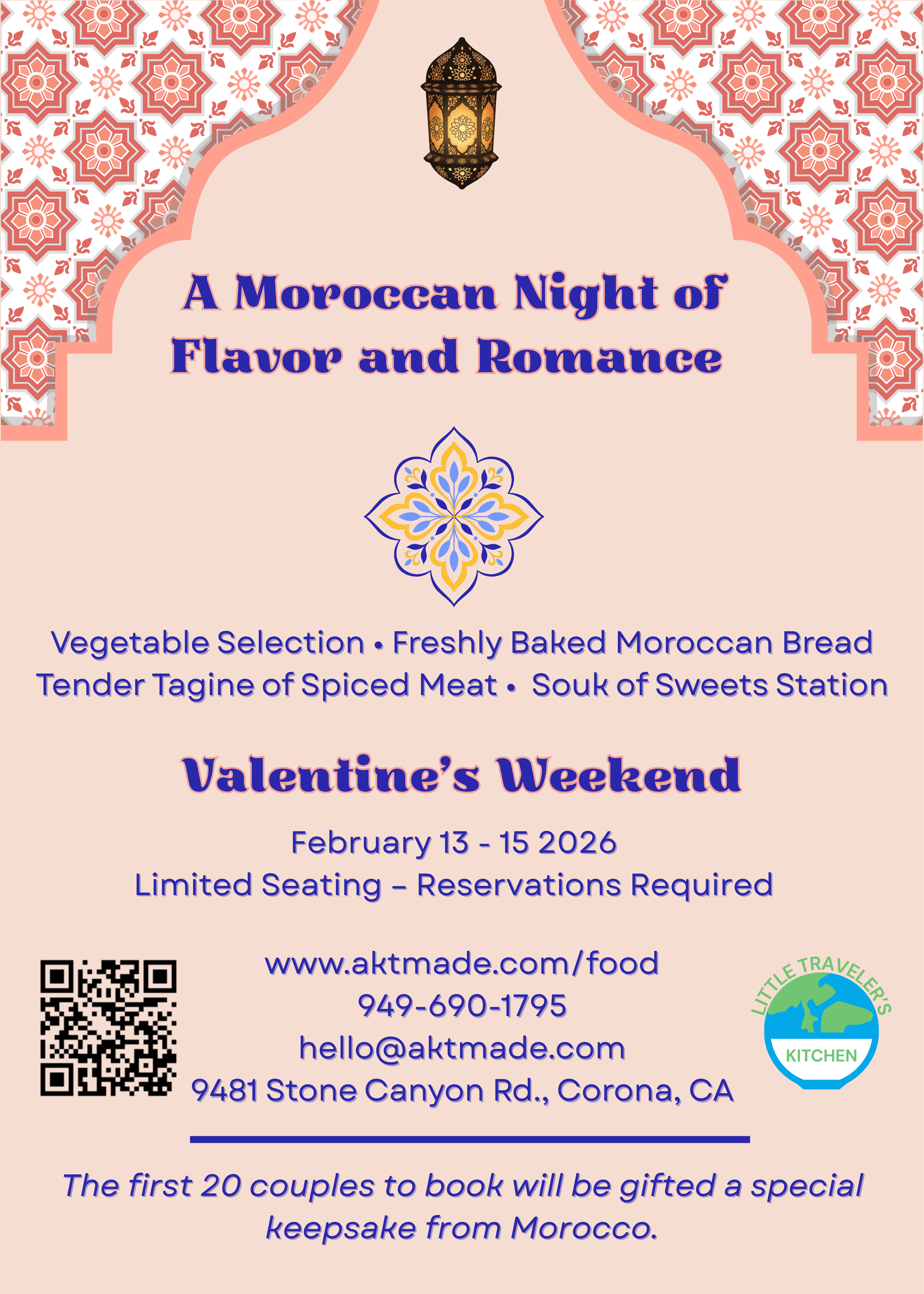 Under the Lanterns: A Moroccan Night of Flavor & Romance - FEBRUARY 13TH - 16TH