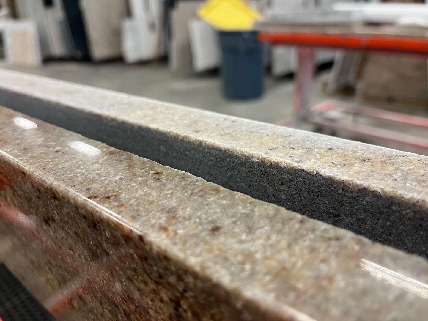 Polished vs unpolished granite 
&bull;
&bull;
#perillo #pmtg #stoneguys #polishedgranite