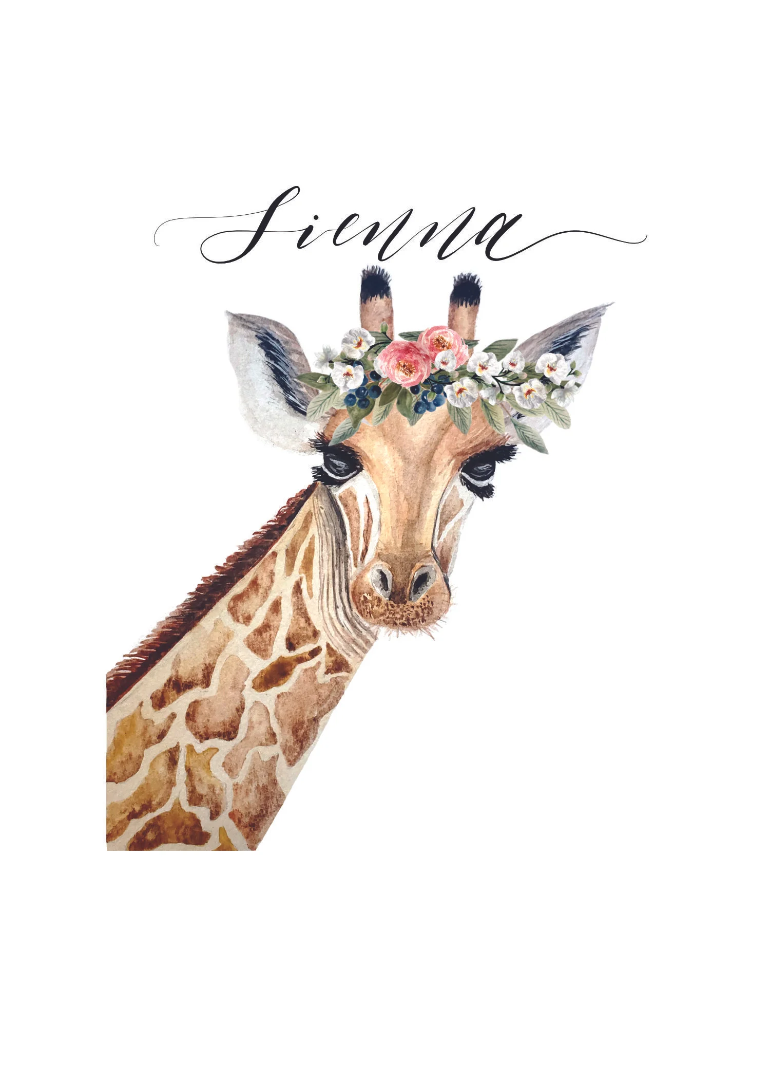 Custom Name Watercolor Print