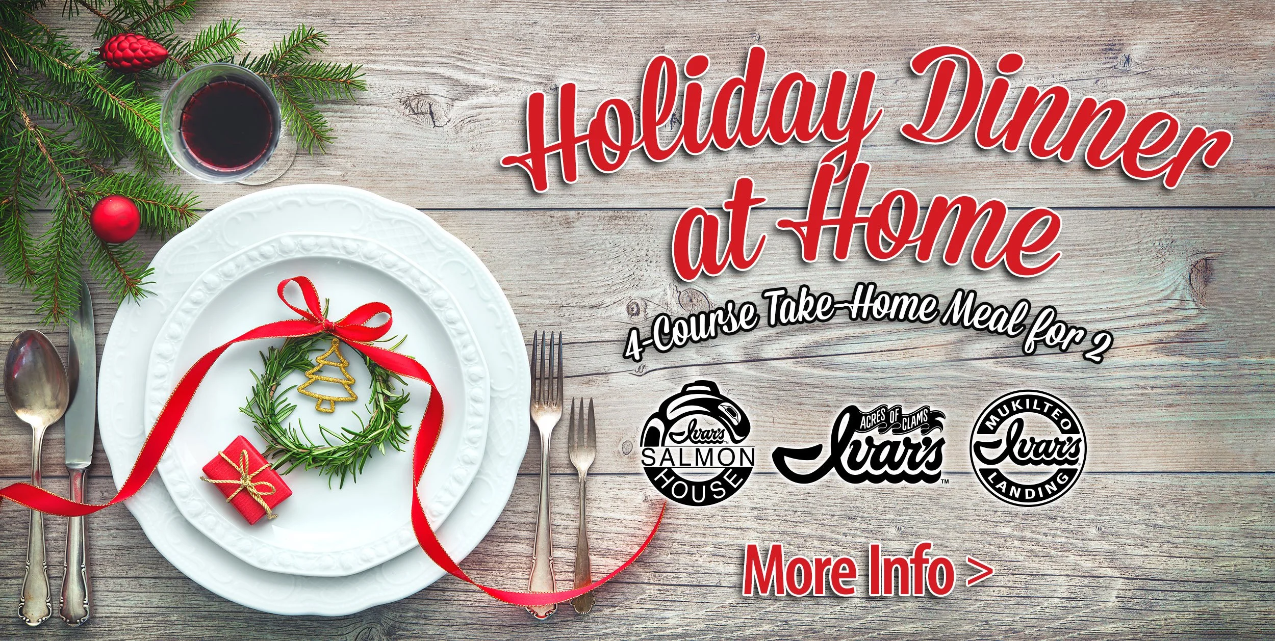 Ivar's 4-Course Take Home Holiday Dinner