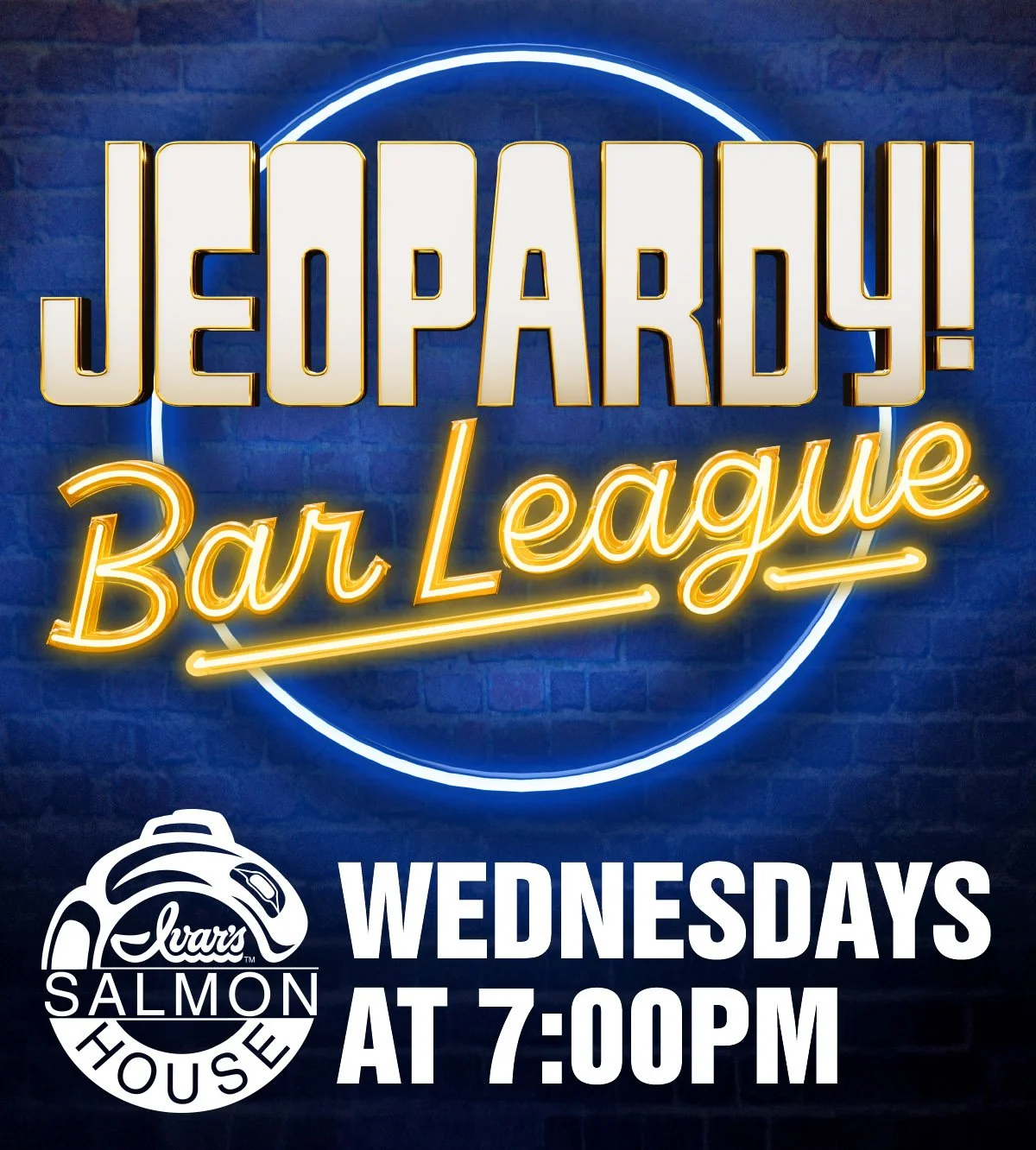 Play Jeopardy! Bar League at Ivar's Salmon House every Wednesday.