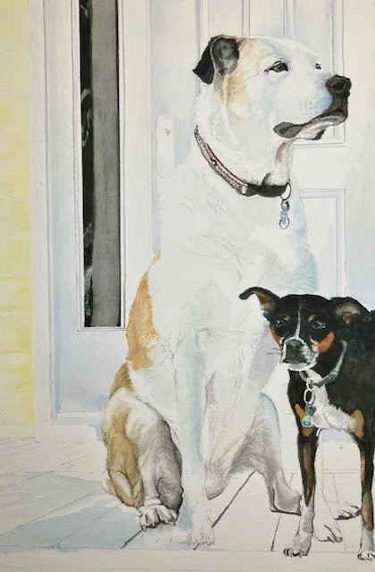 " Henry and Petey "  20"h x 14"w - This commission is in a private collection