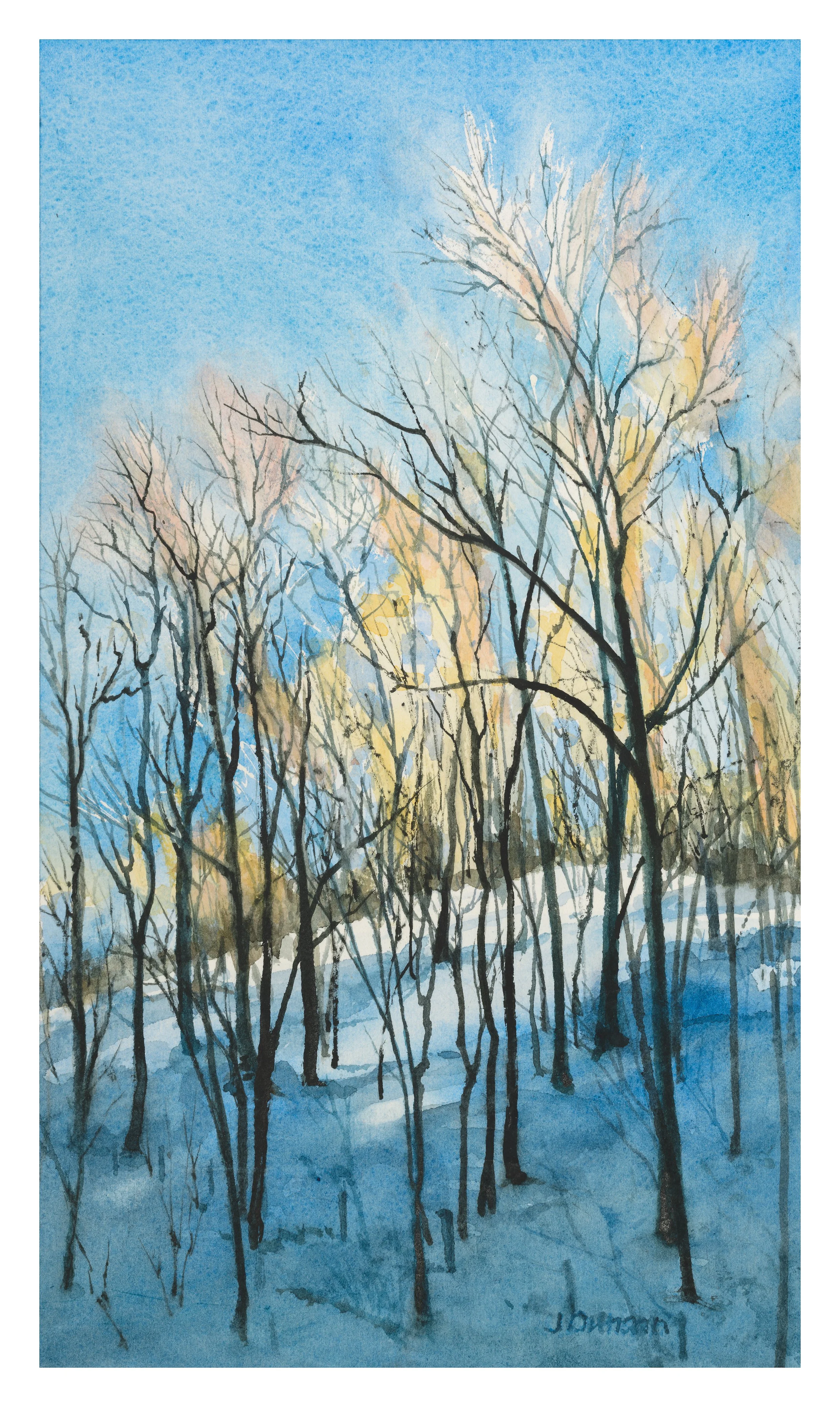 " Sun on the Ridge "  14"h x 8"w  The original is available. Also " Giclee " Prints