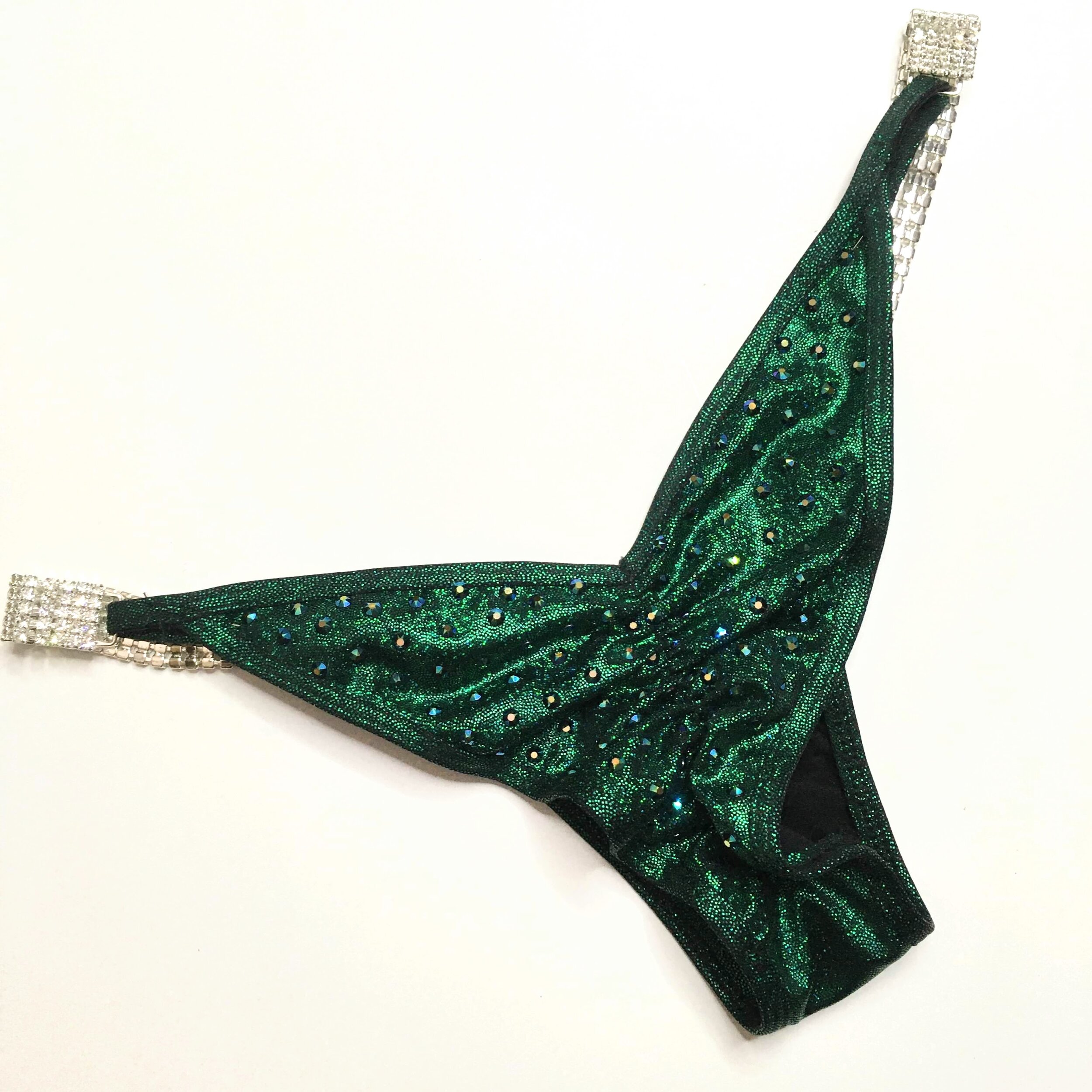 green competition bikini suit