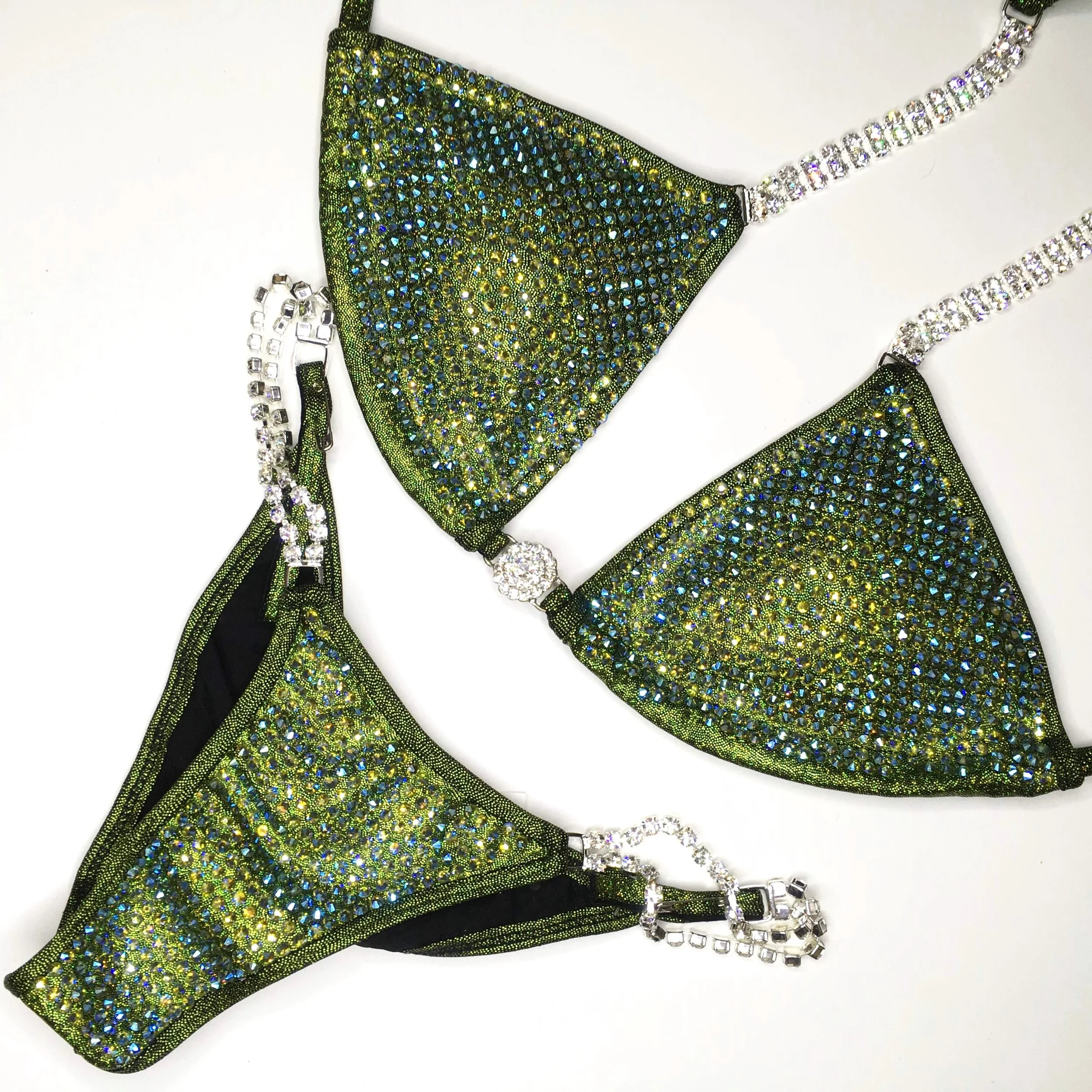 Green Competition Bikini - Olive Mist