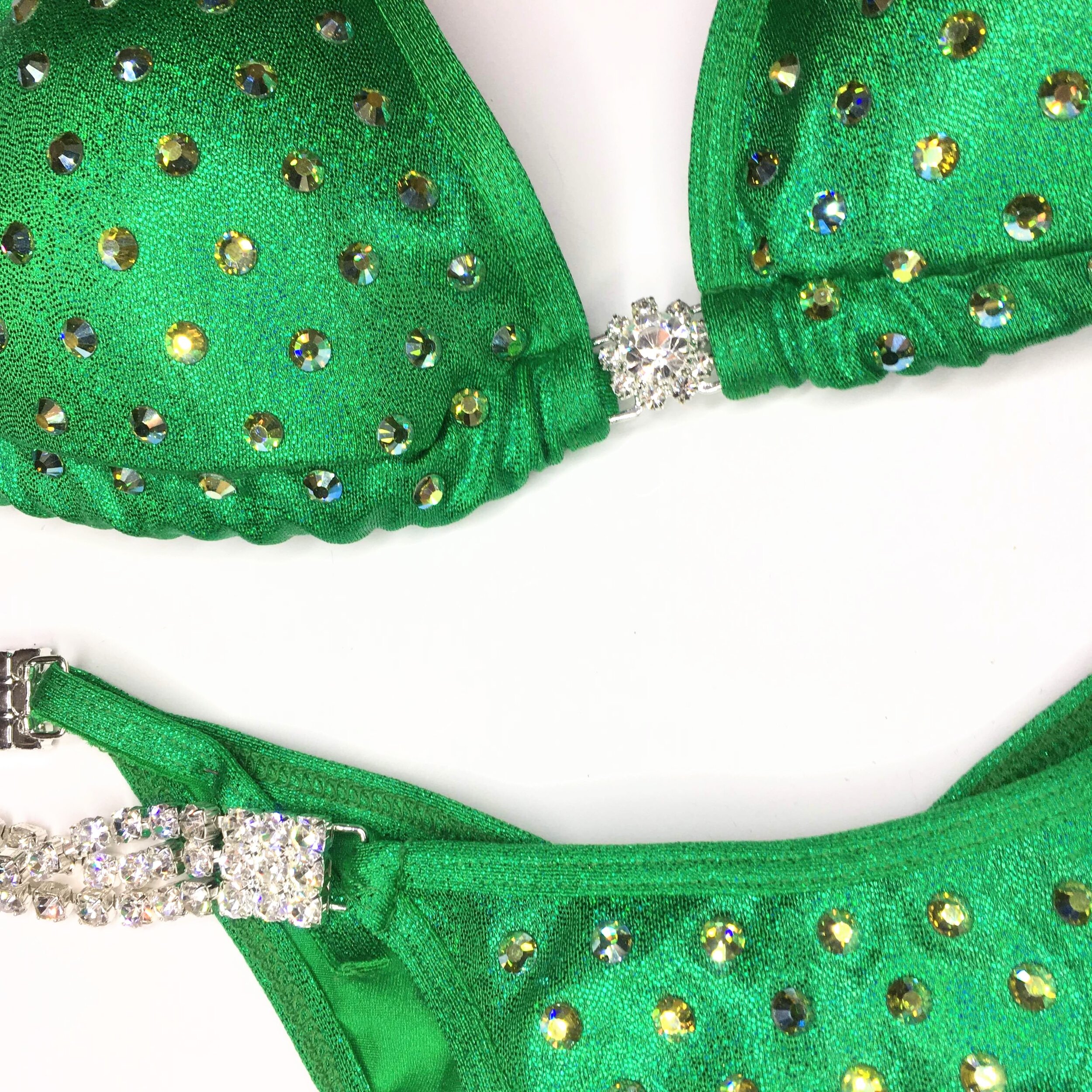 affordable lime green bodybuilding competition bikini